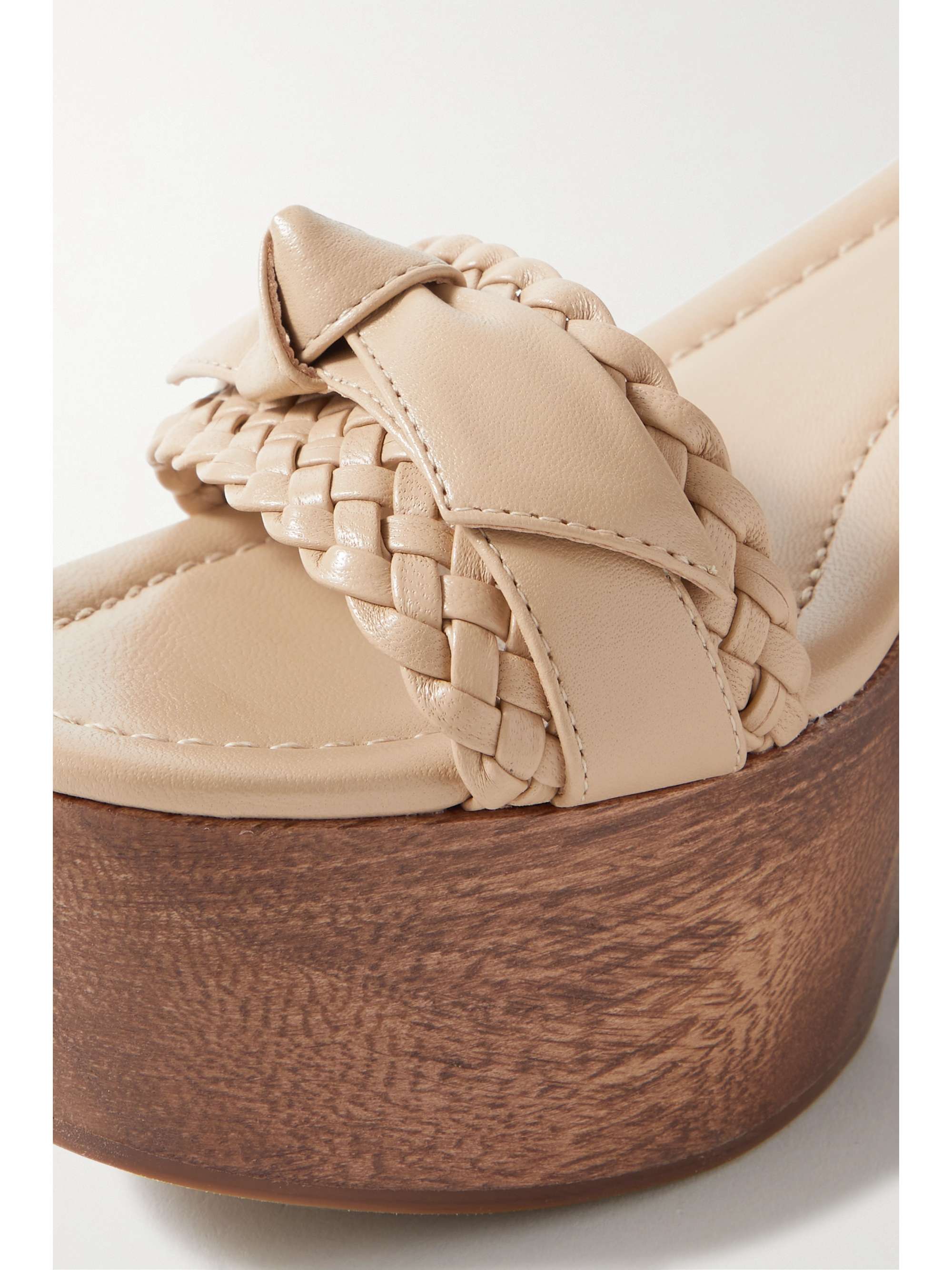 ALEXANDRE BIRMAN Clarita 麻花编织皮革防水台凉鞋