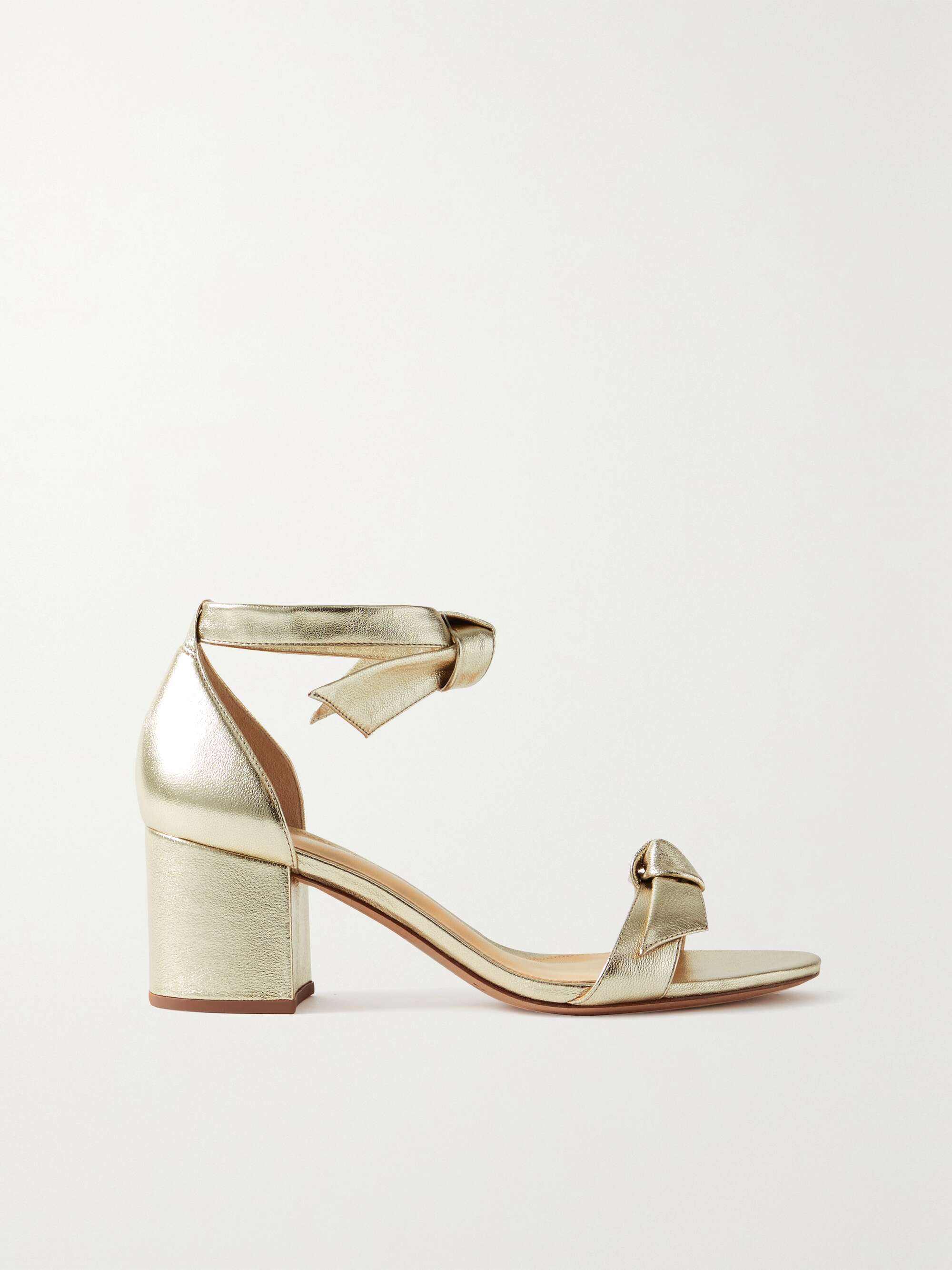 net-a-porter.com | Clarita bow-embellished metallic leather sandals