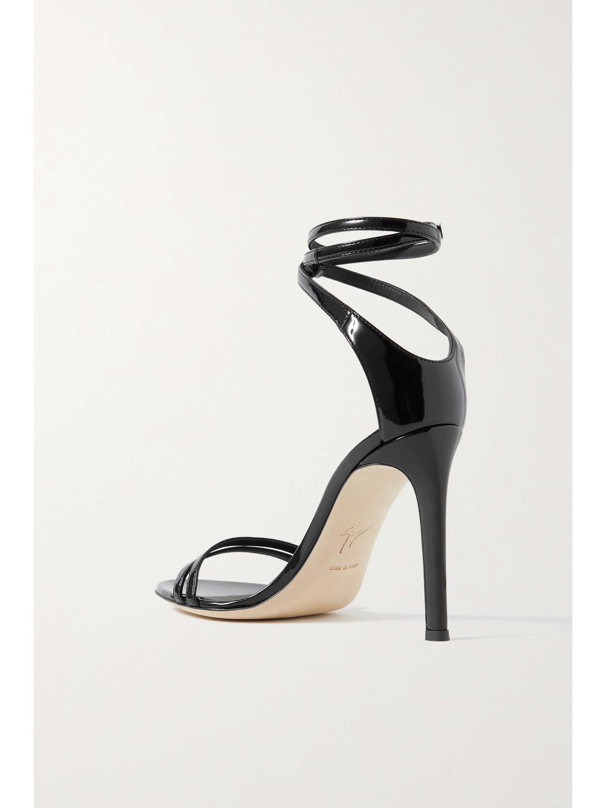 GIUSEPPE ZANOTTI Patent-leather sandals | NET-A-PORTER