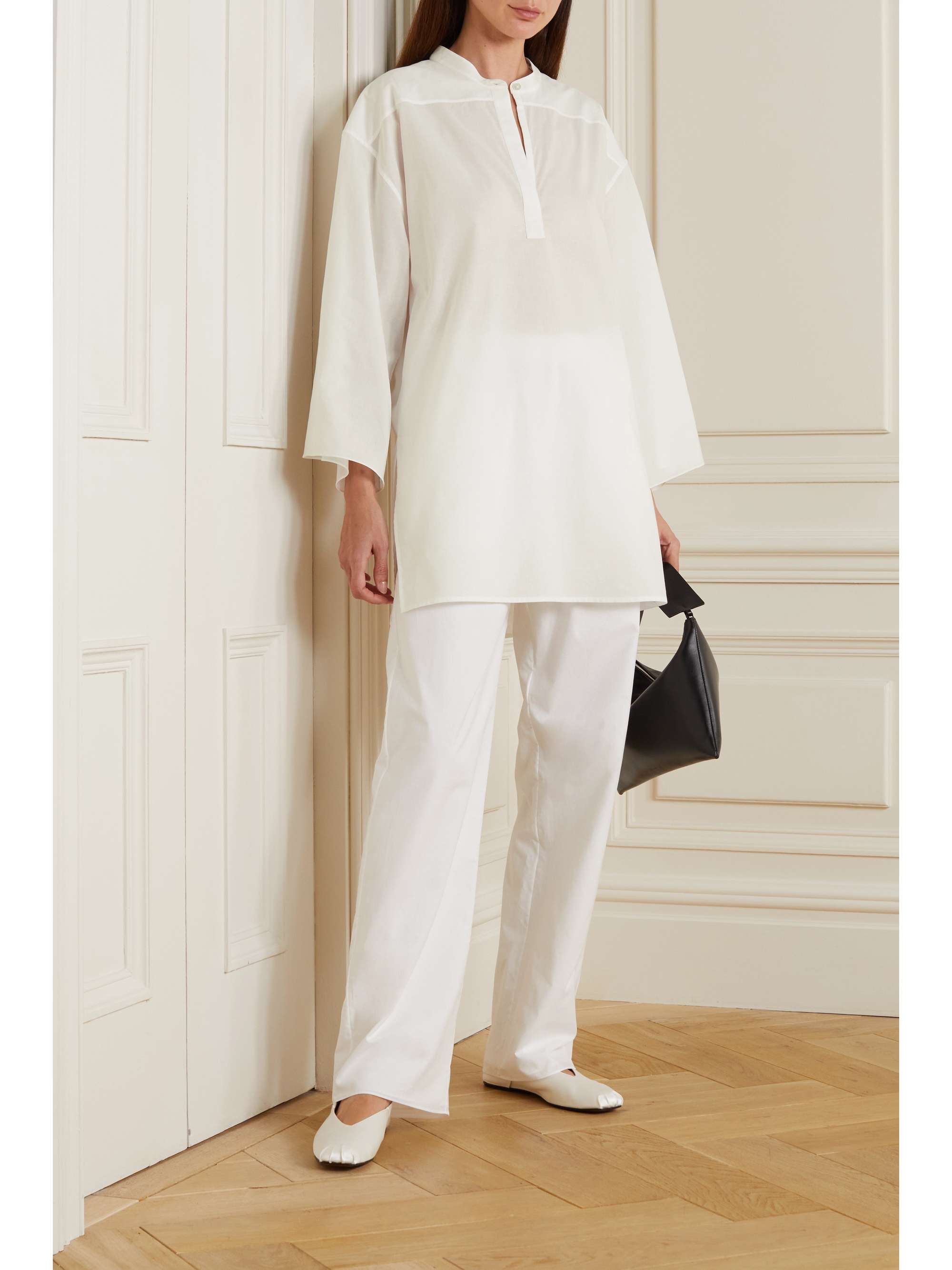 THE ROW Omao oversized cotton-voile tunic