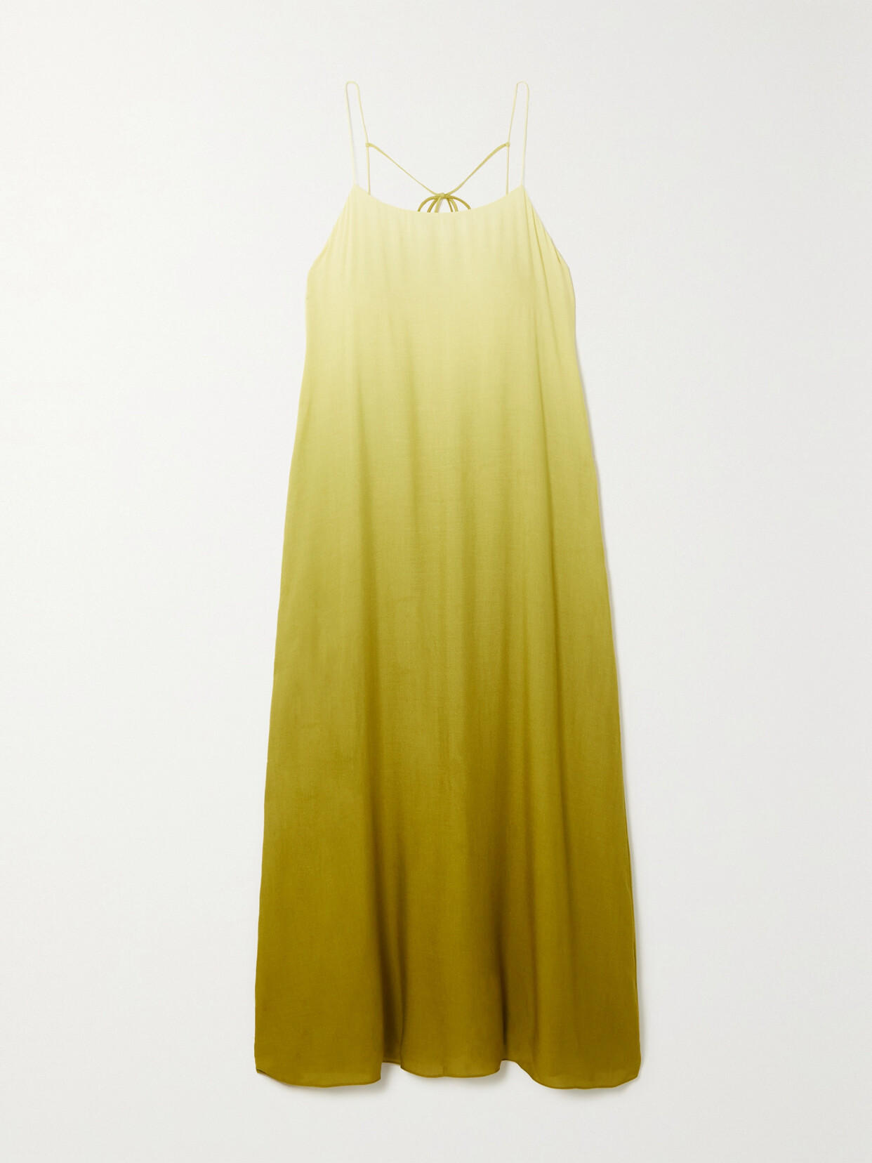 The Row Kula Ombré Voile Maxi Dress - Yellow