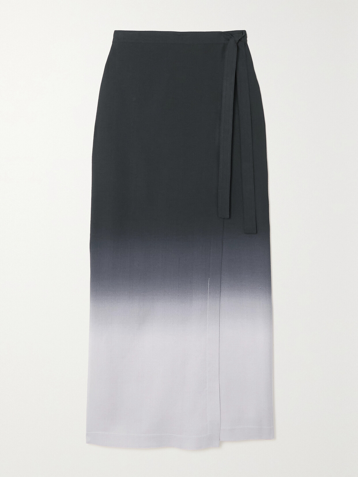 The Row Kawa Ombré Silk Maxi Wrap Skirt - Purple