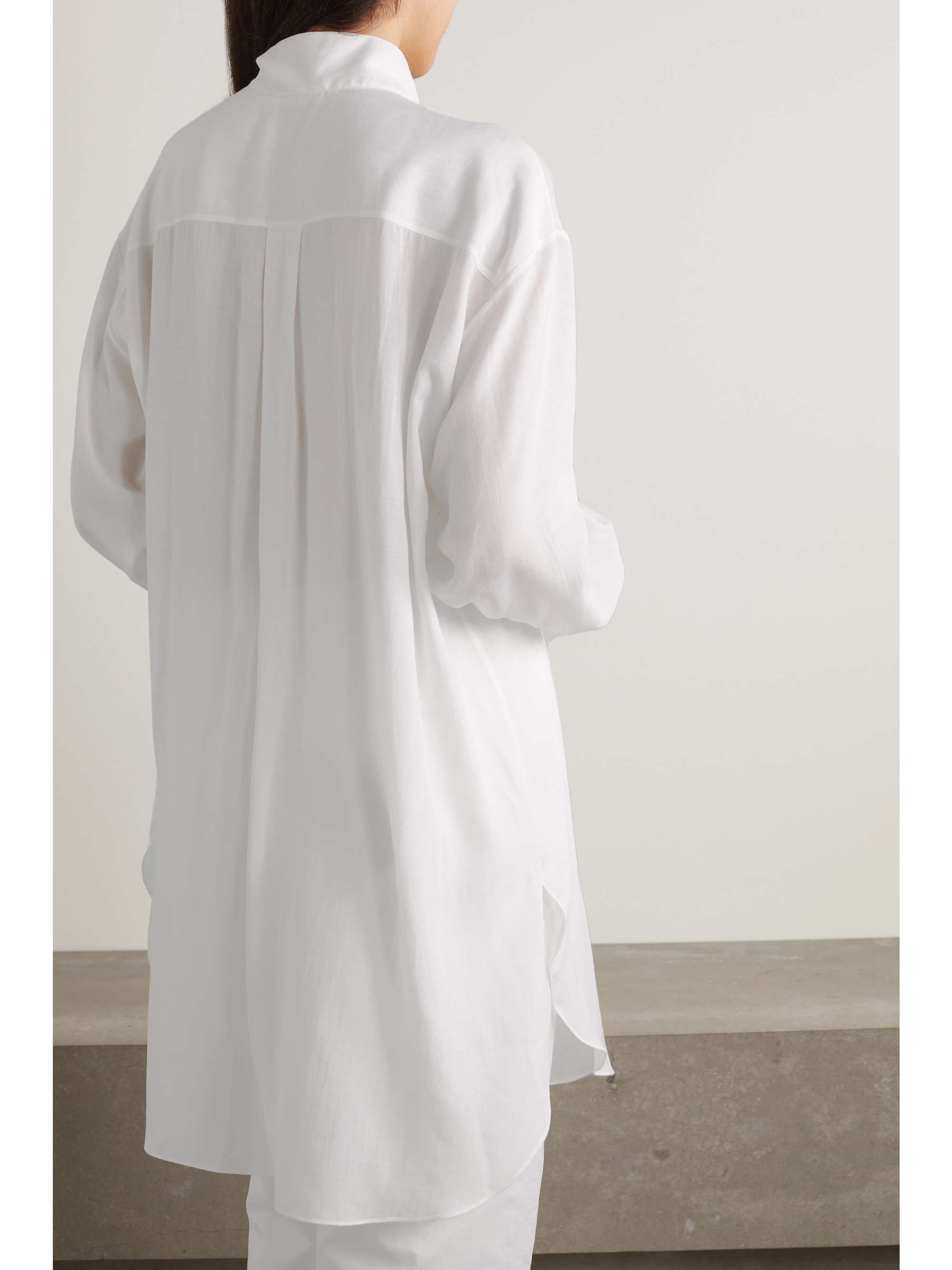 THE ROW Talia oversized voile shirt