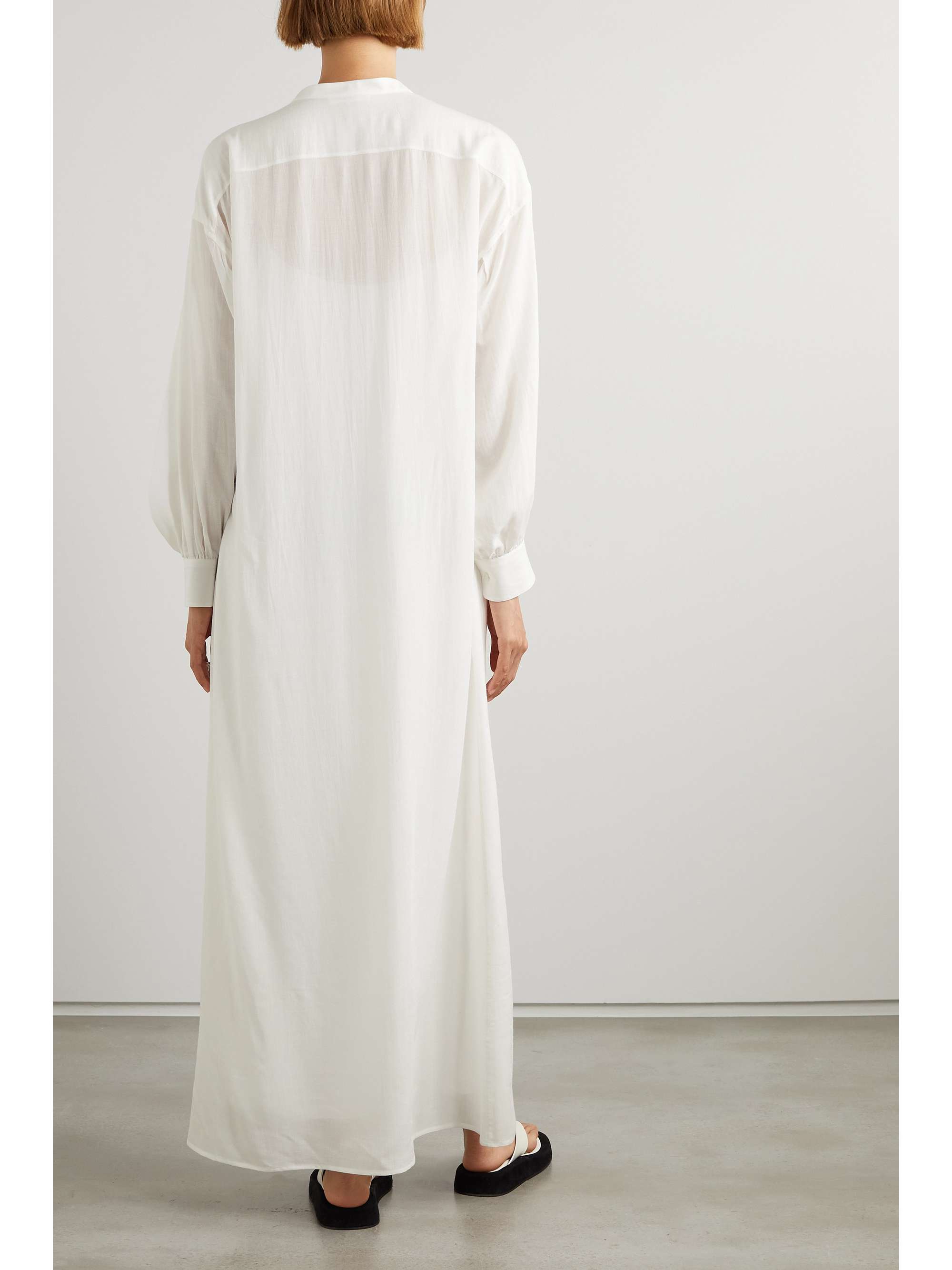 THE ROW Lanai cotton and silk-blend voile maxi dress