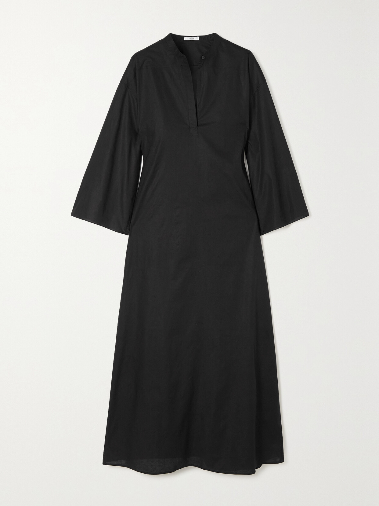 The Row Lanna Cotton-voile Maxi Dress - Black