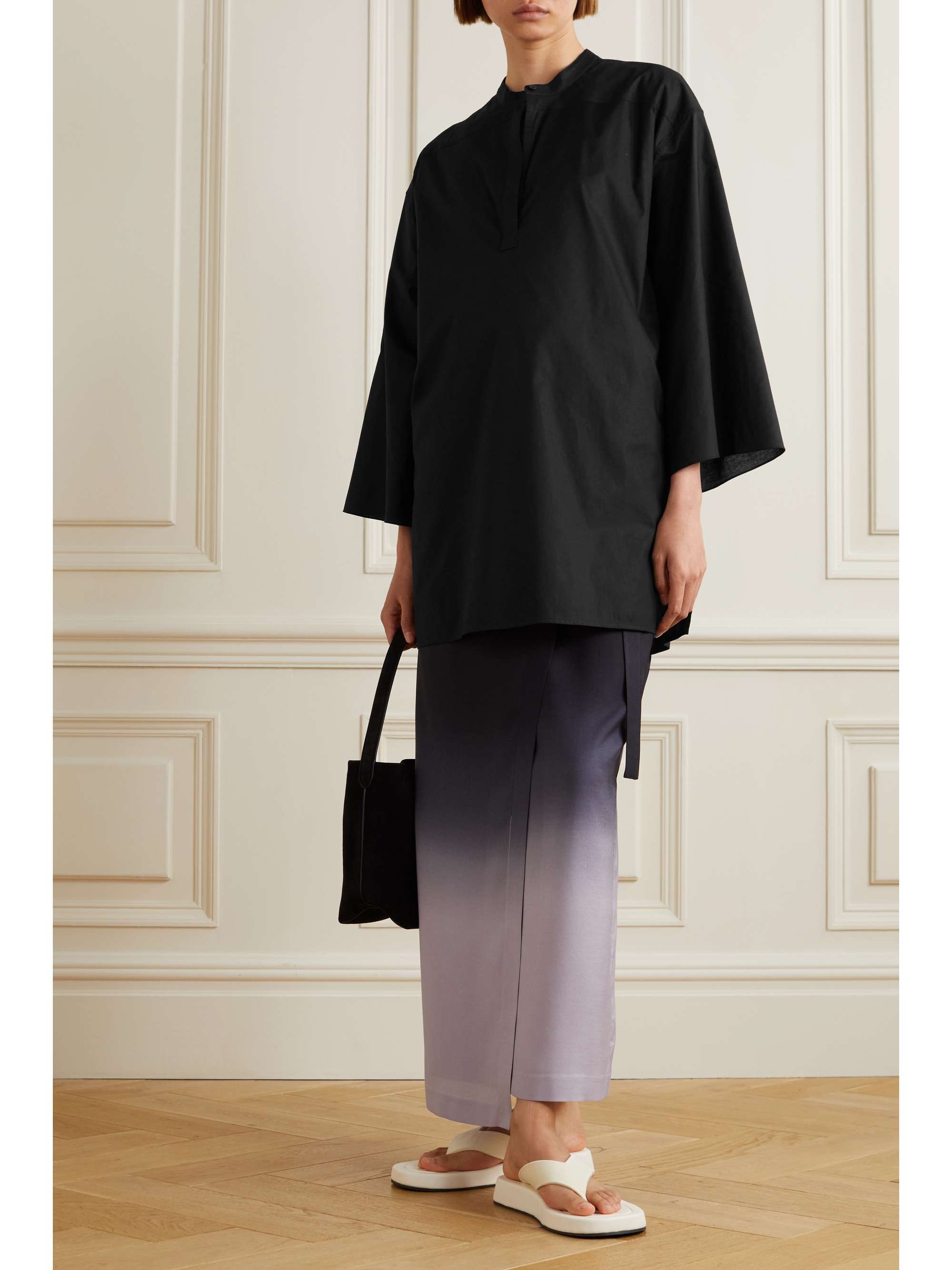 THE ROW Omao oversized cotton-voile tunic