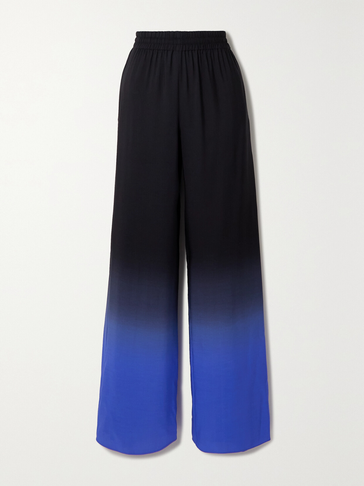 The Row Avant Ombré Relaxed Silk Shantung Pants In Blue