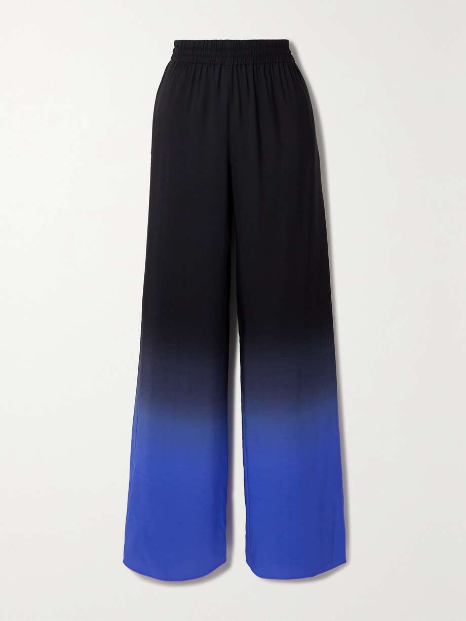 THE ROW Avante ombré silk-crepe wide-leg pants | NET-A-PORTER