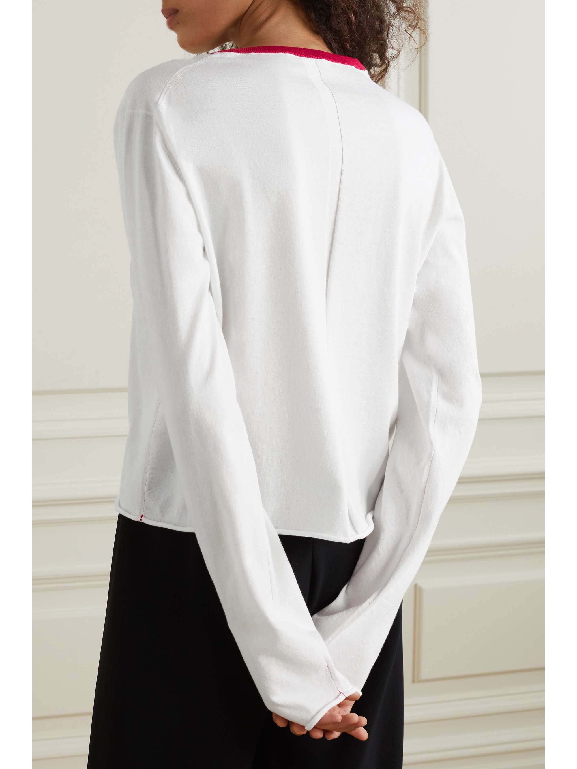 THE ROW Sarysu two-tone cotton top