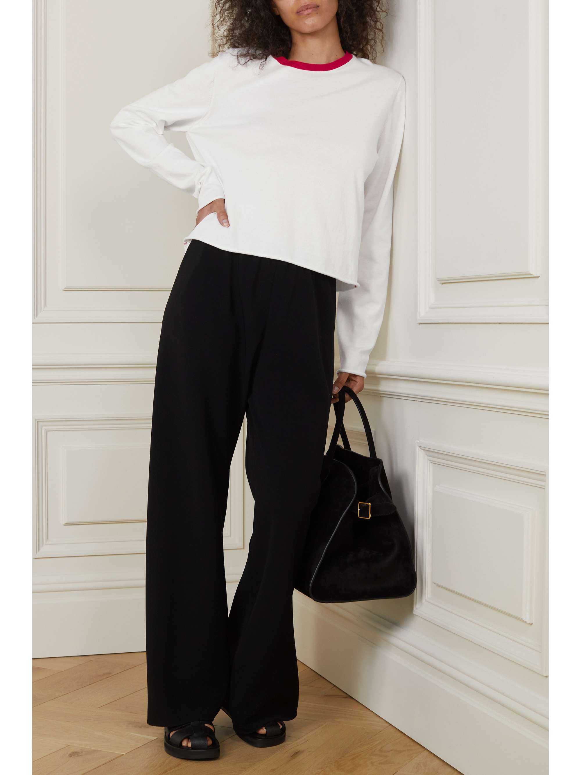 THE ROW Sarysu two-tone cotton top