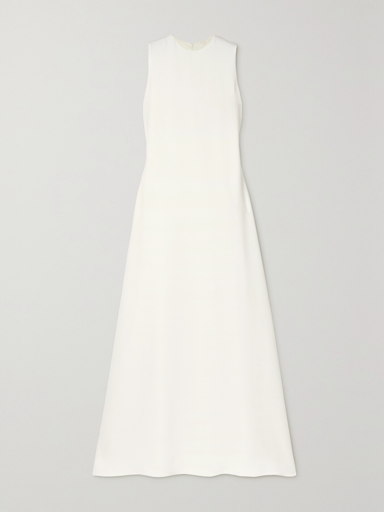 The Row Eno Silk-crepe Maxi Dress In Off-white