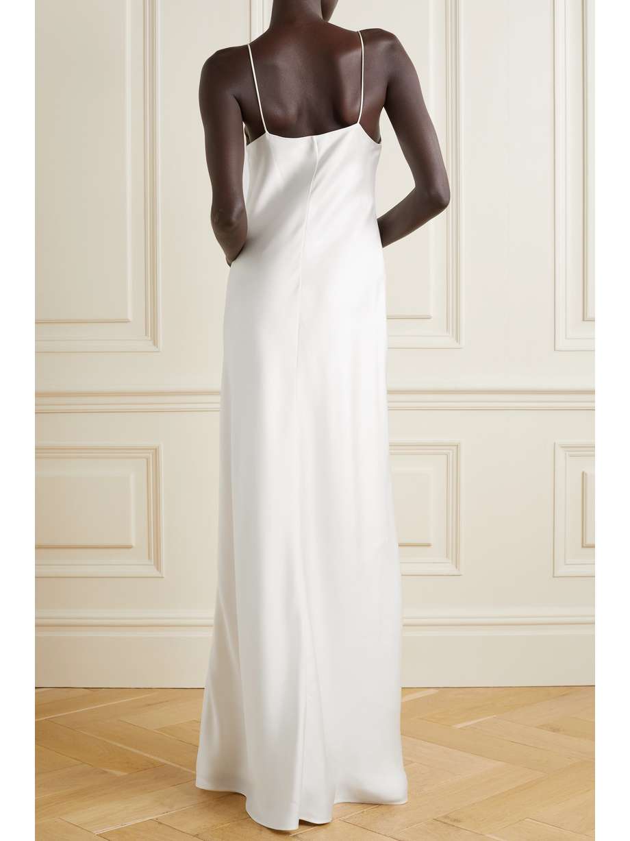 guinever silk-satin maxi dress