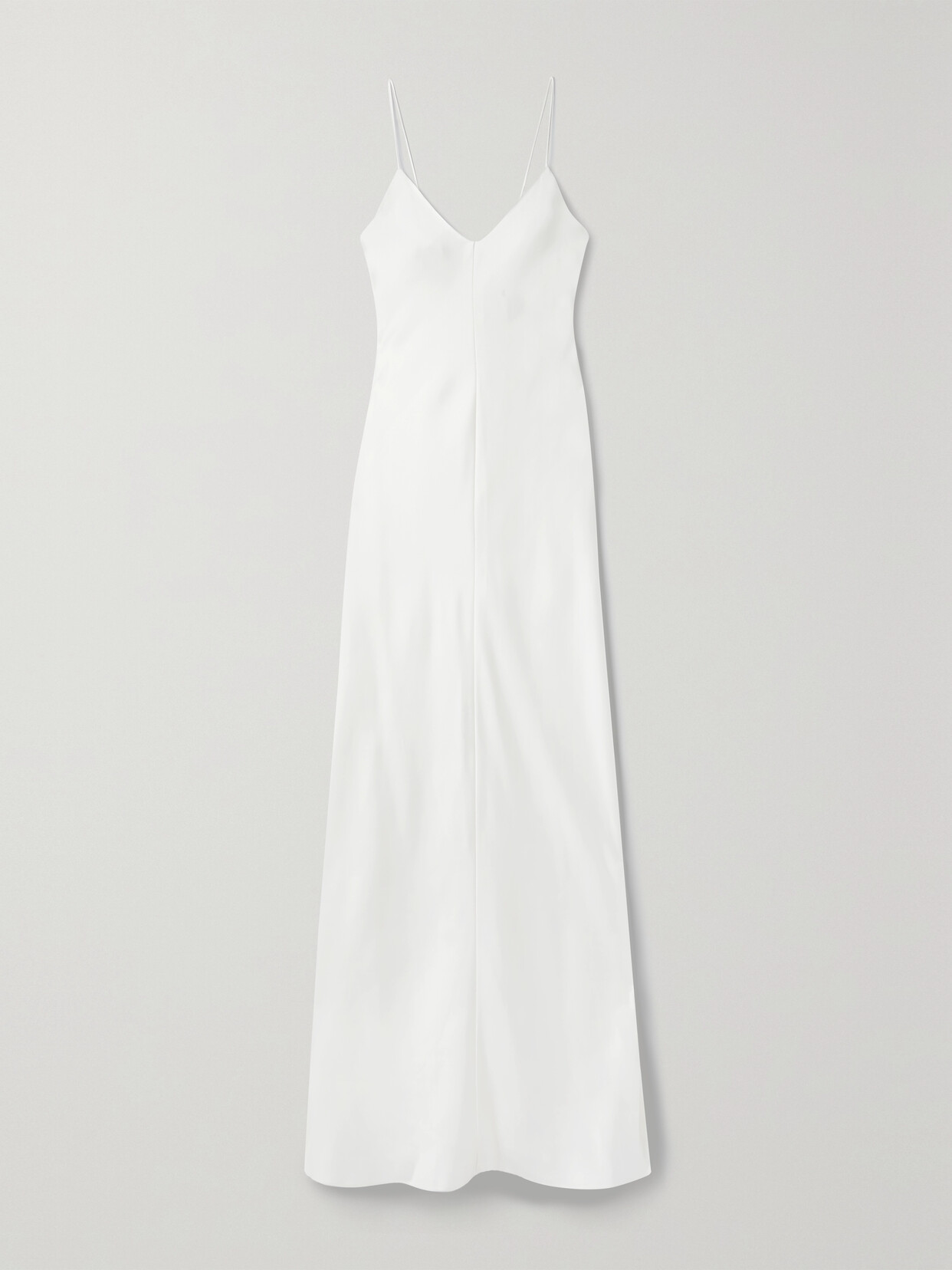 The Row Guinever Silk-satin Maxi Dress In White