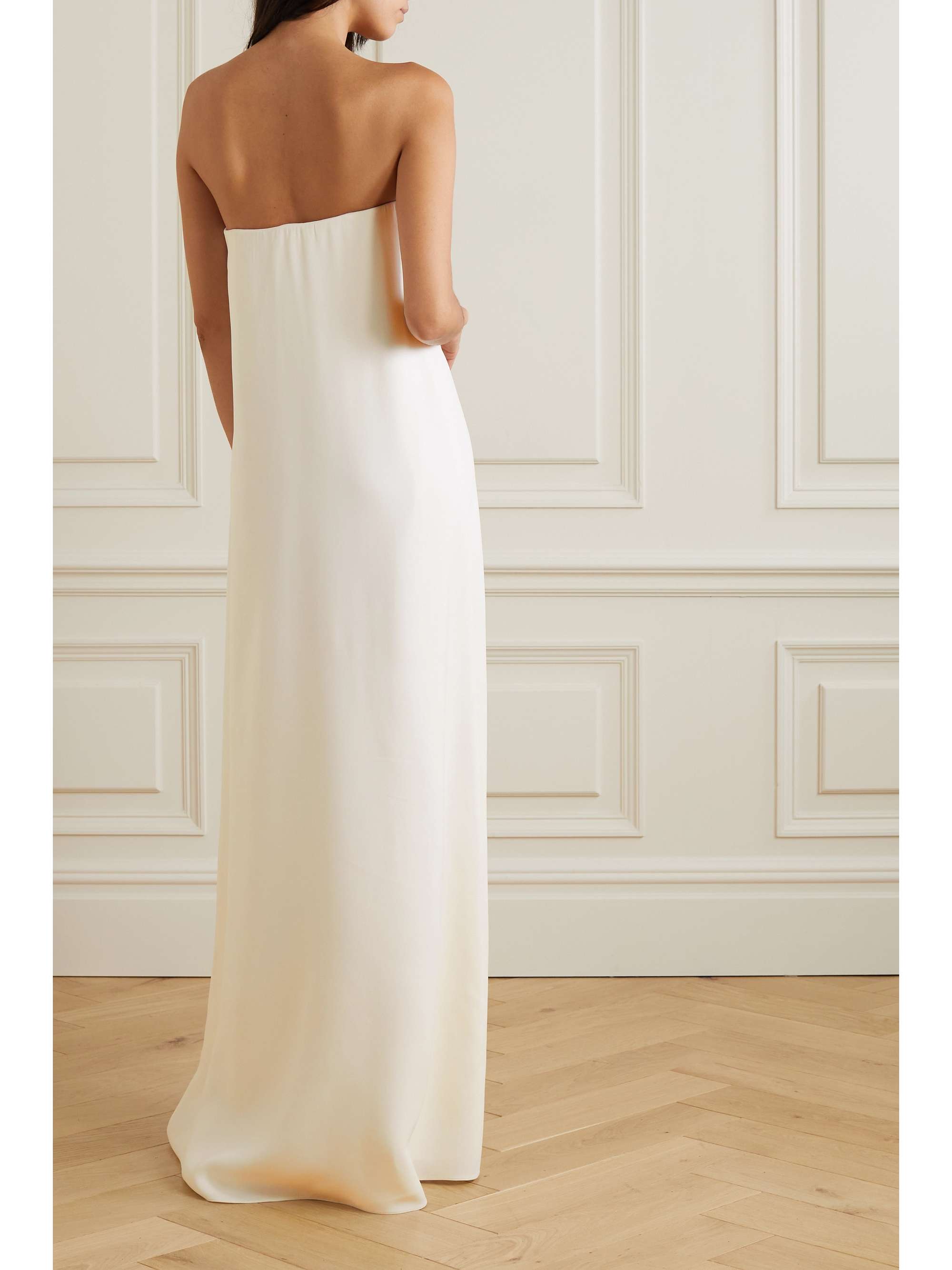 THE ROW Pau strapless silk crepe de chine gown