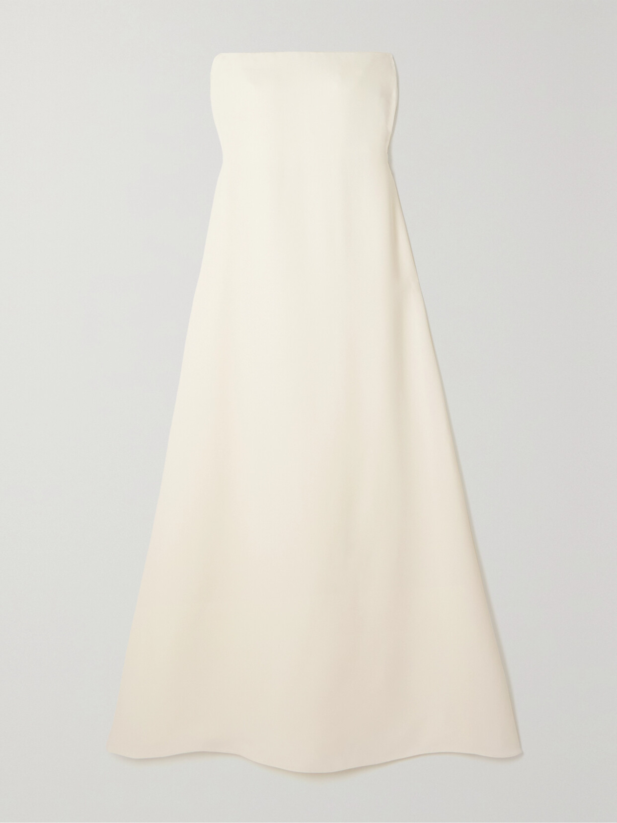 Shop The Row Pau Strapless Silk Crepe De Chine Gown In White