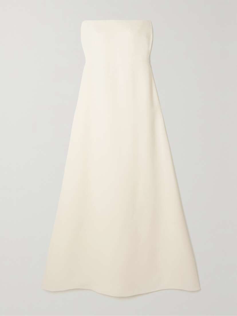 The Row Pau Strapless Silk Crepe De Chine Gown