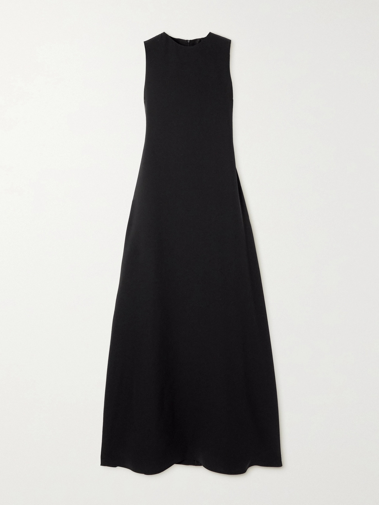 Shop The Row Eno Silk-crepe Maxi Dress In Black