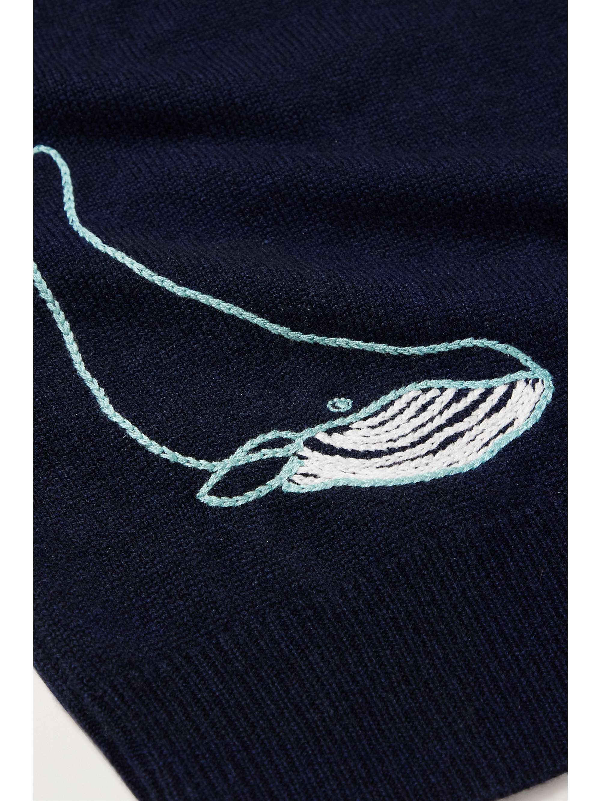 THE ROW KIDS Whale embroidered cashmere sweater