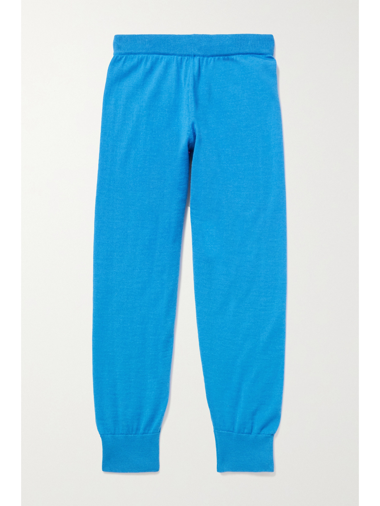 The Row Louie Cashmere And Silk-blend Track Pants In Blue