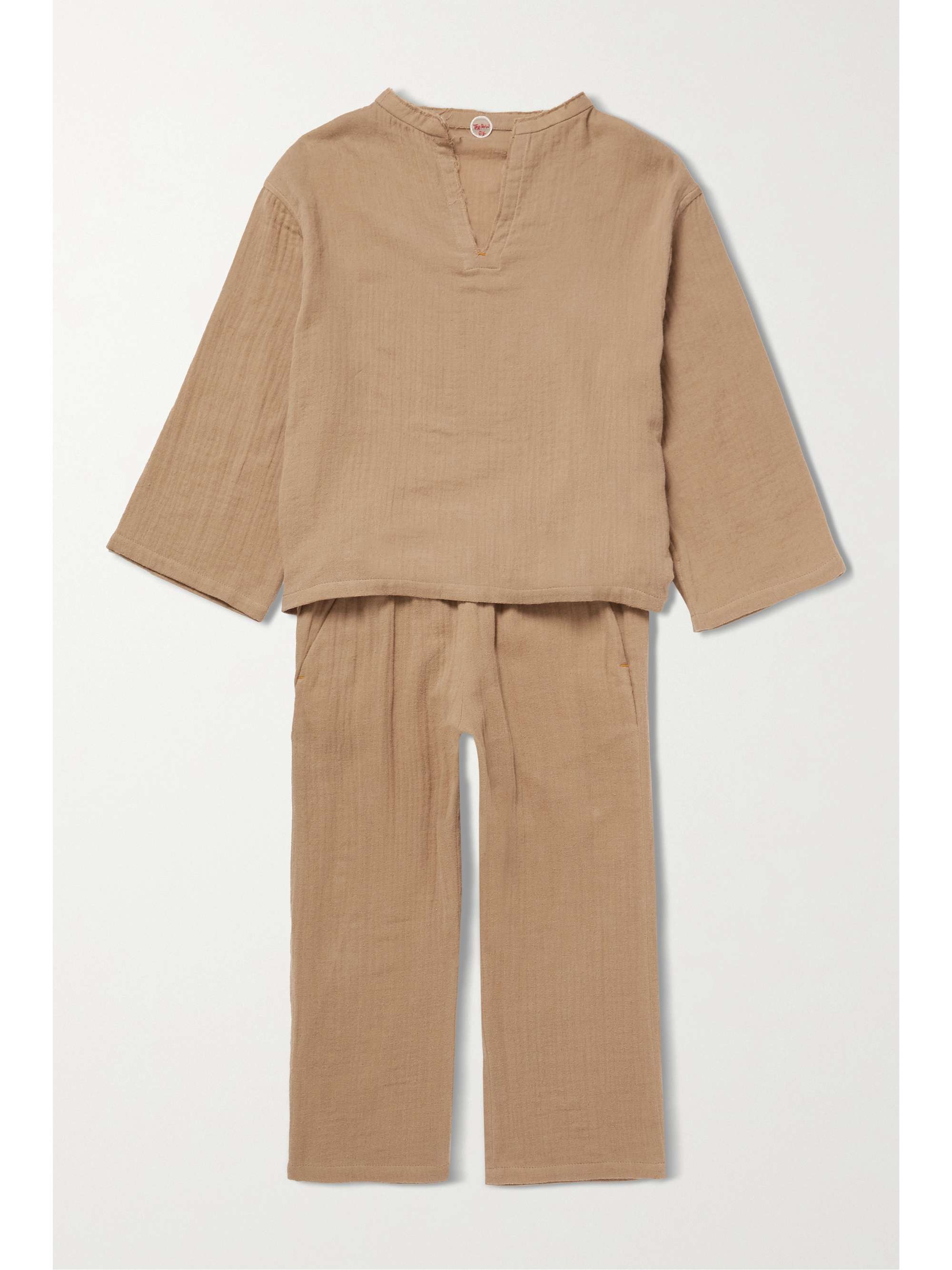 THE ROW KIDS Elin frayed cotton-gauze top