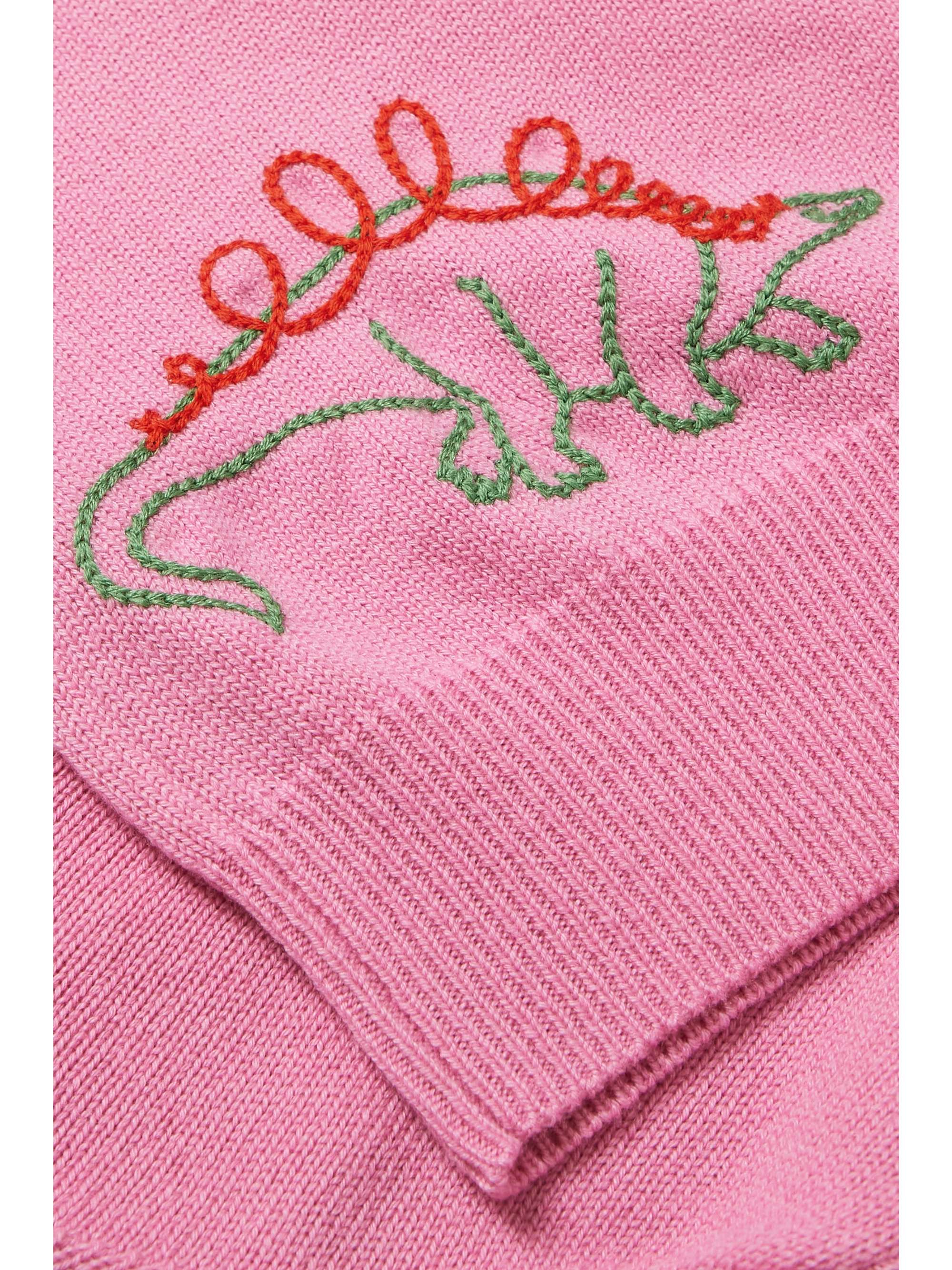 THE ROW KIDS Dino embroidered cashmere sweater