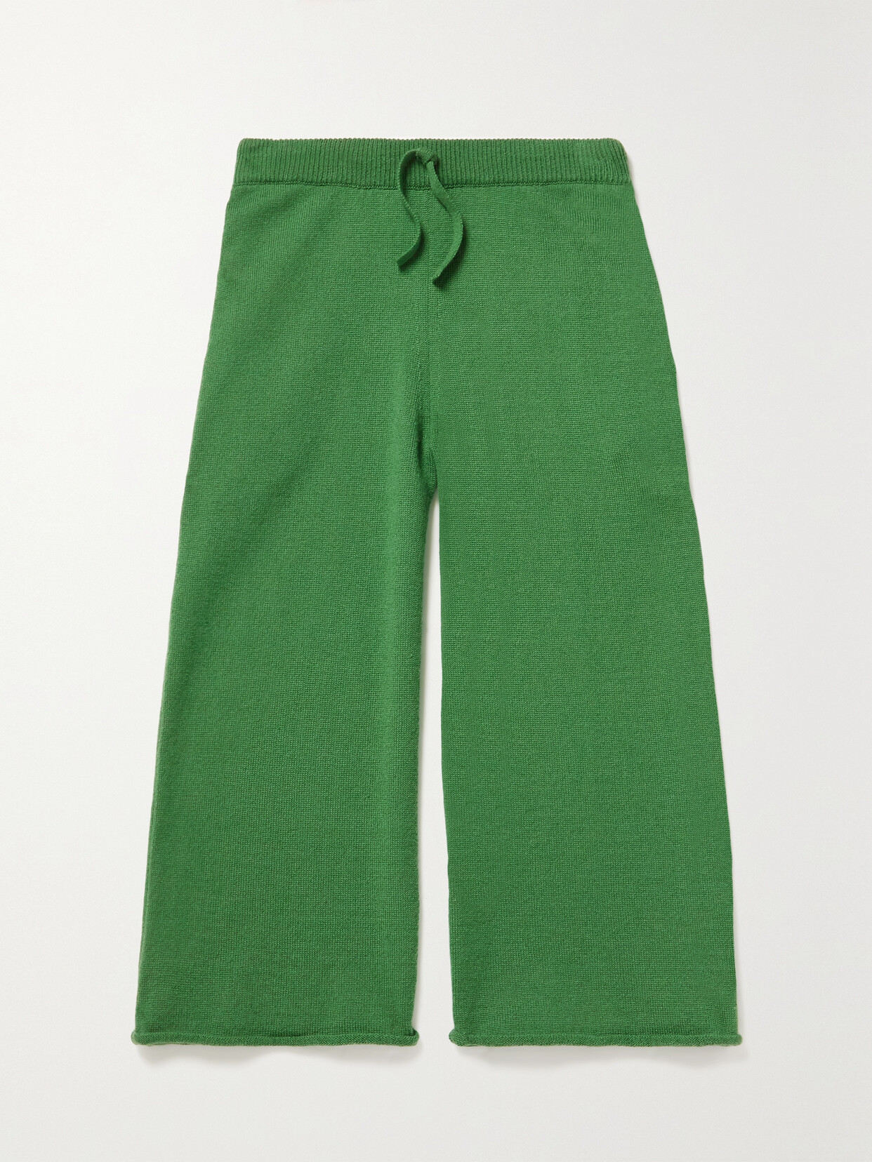 The Row Zaza Cashmere Track Pants In Green