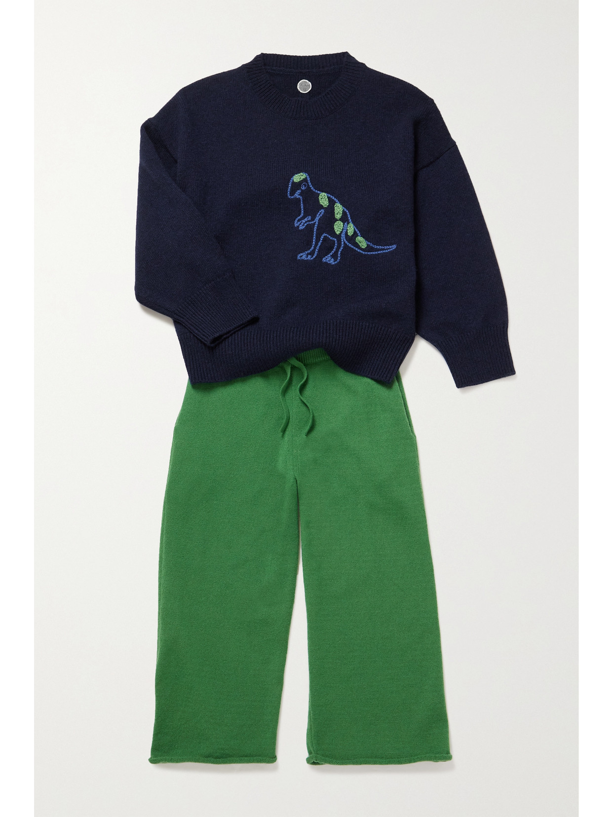 The Row Zaza Cashmere Track Pants In Green