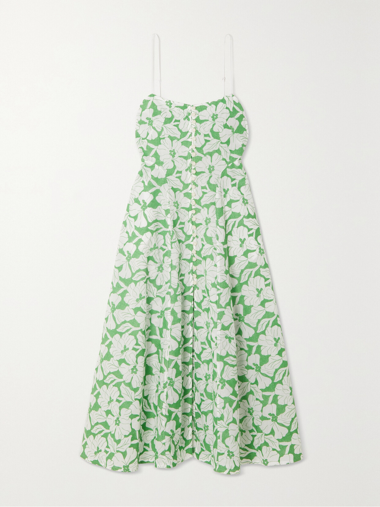 Three Graces London Oonagh Embroidered Cotton-voile Maxi Dress In Green | ModeSens Three Graces London Oonagh Embroidered Cotton-voile Maxi Dress In Green | ModeSens