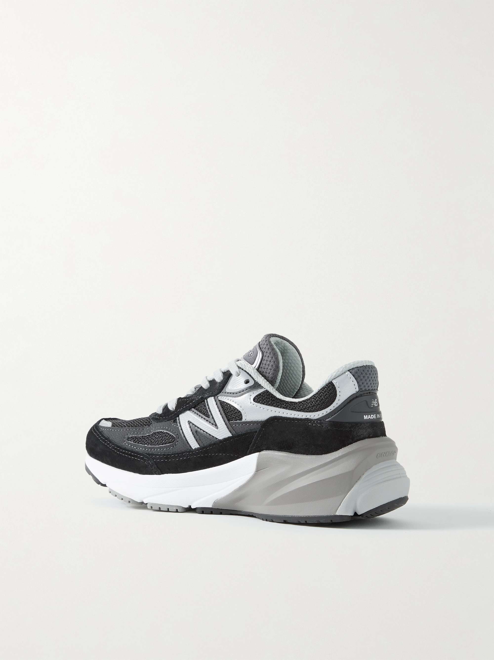 NEW BALANCE Made in USA 990V6 suede, leather and mesh sneakers