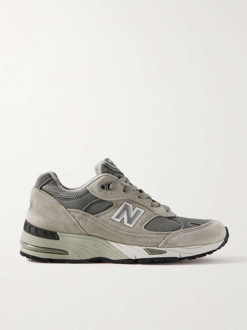 New Balance Miuk 991 Suede And Mesh Sneakers