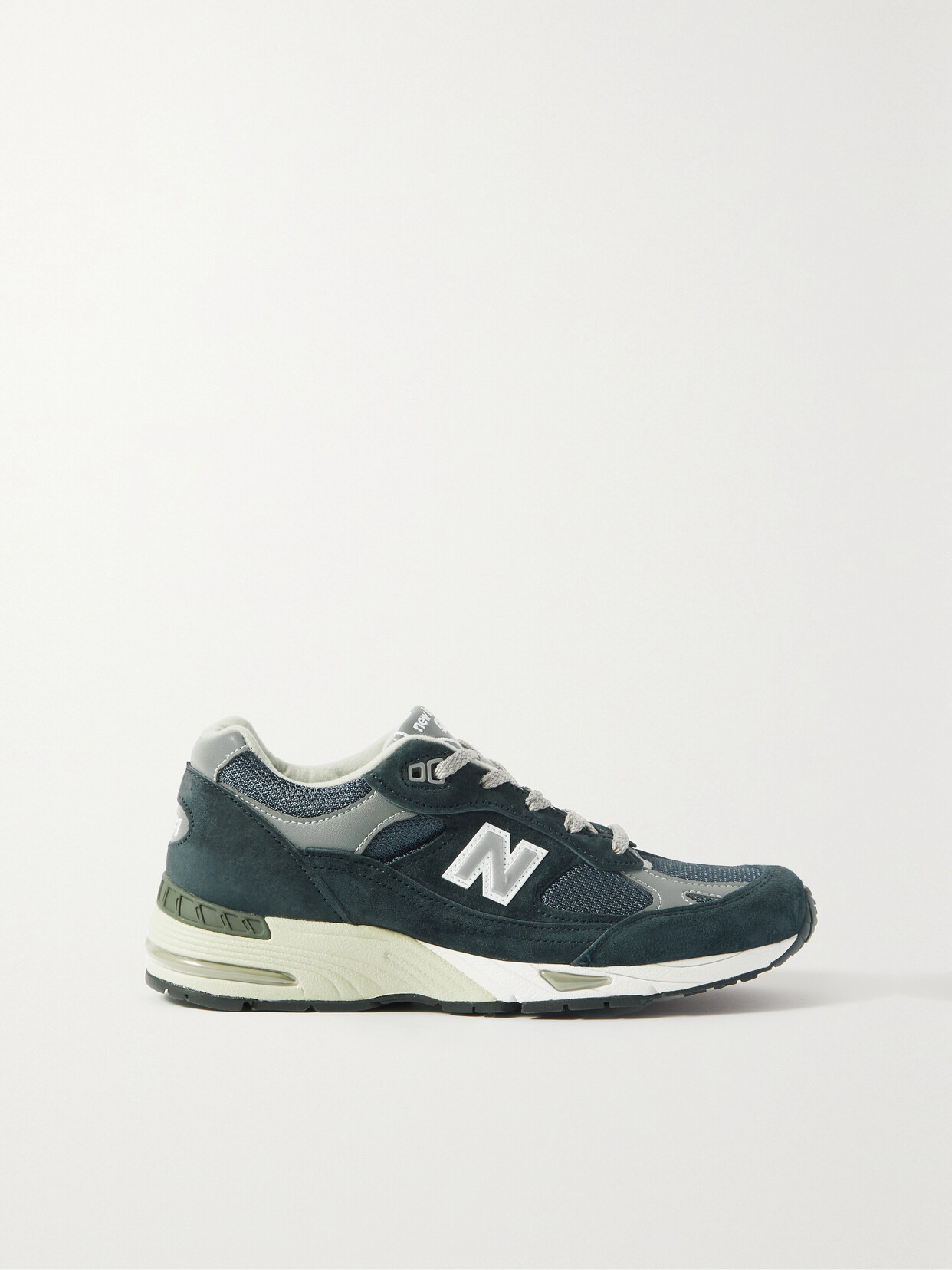 New Balance Miuk 991 Suede, Leather And Mesh Trainers In Blue