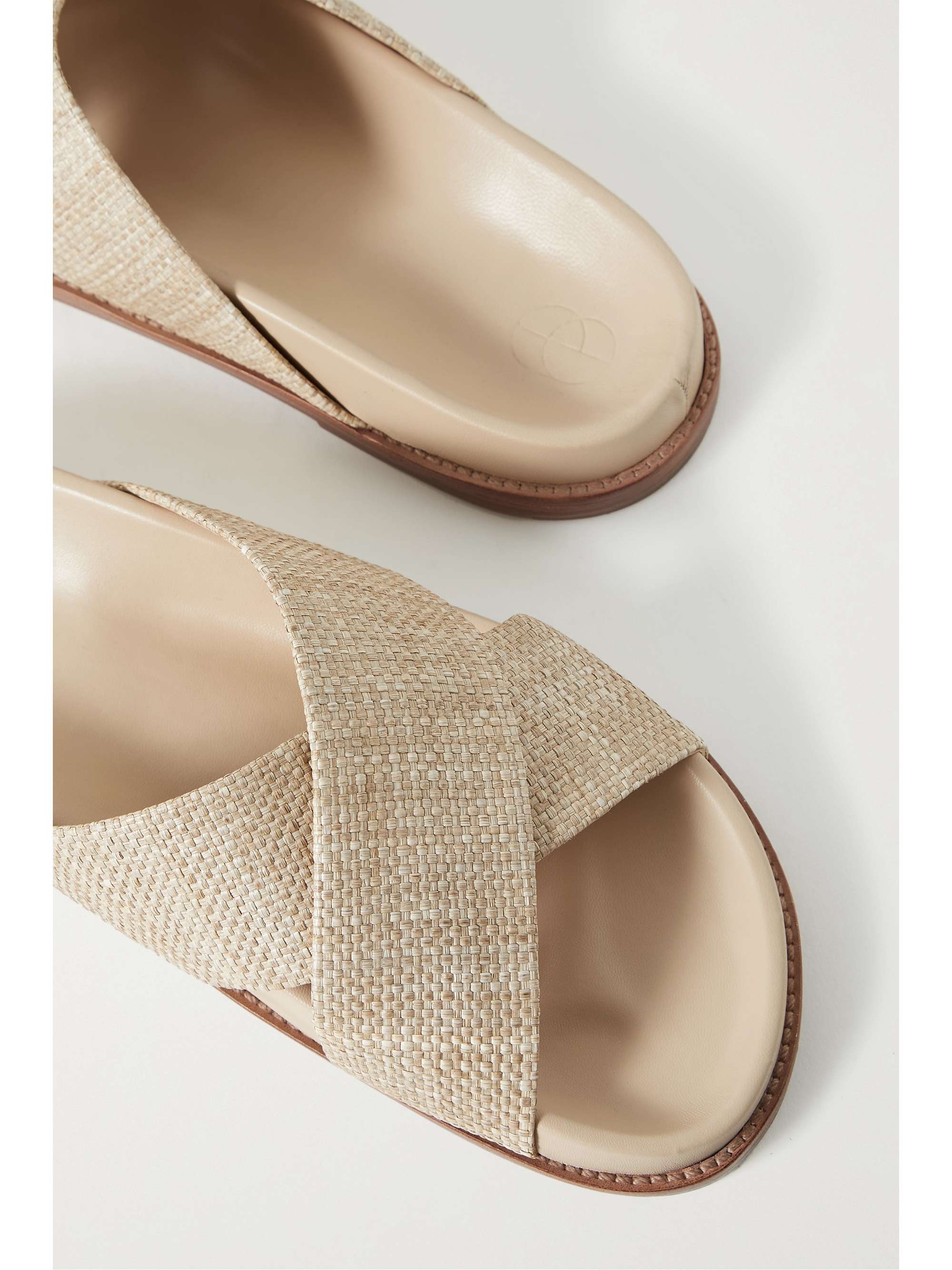 PORTE & PAIRE Raffia slides