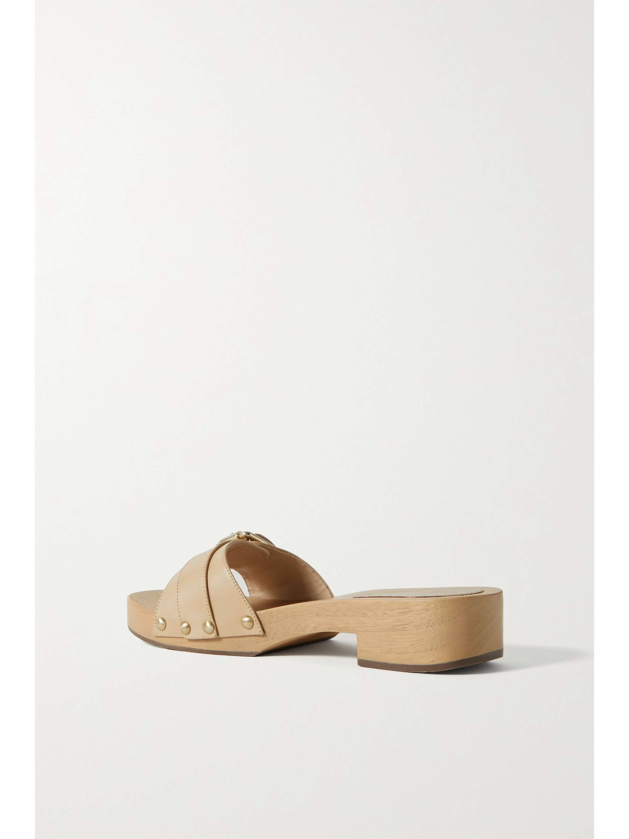 PORTE & PAIRE Buckled leather slides