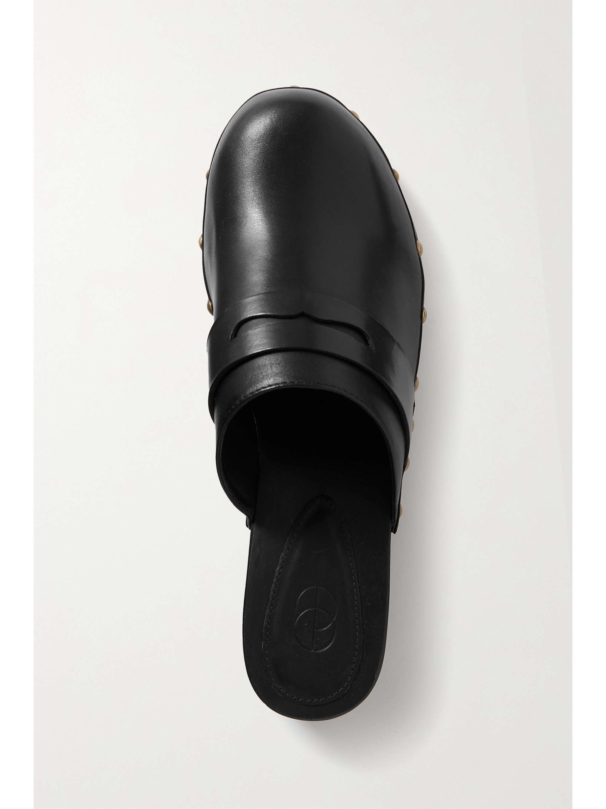 PORTE & PAIRE Studded leather clogs