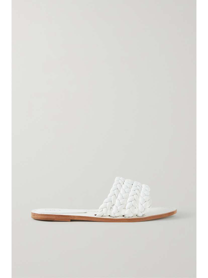 Porte & Paire Braided Leather Slides