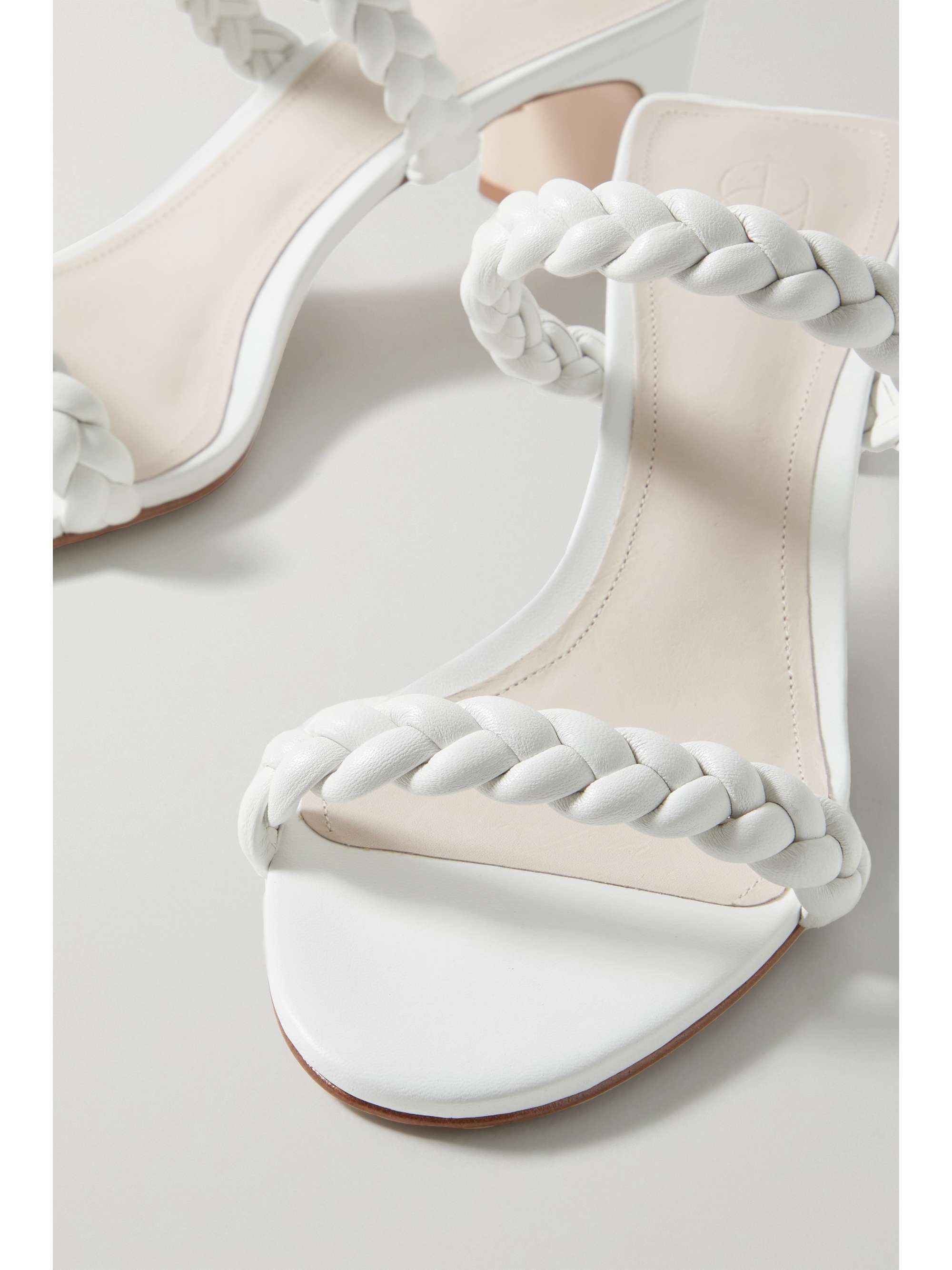 White Braided leather mules | PORTE & PAIRE | NET-A-PORTER