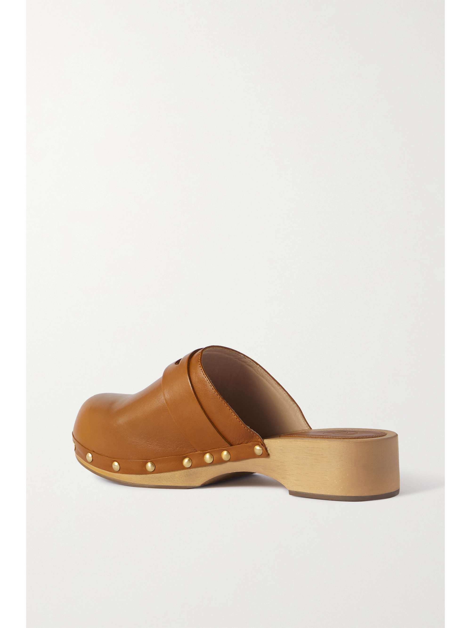 PORTE & PAIRE Studded leather clogs