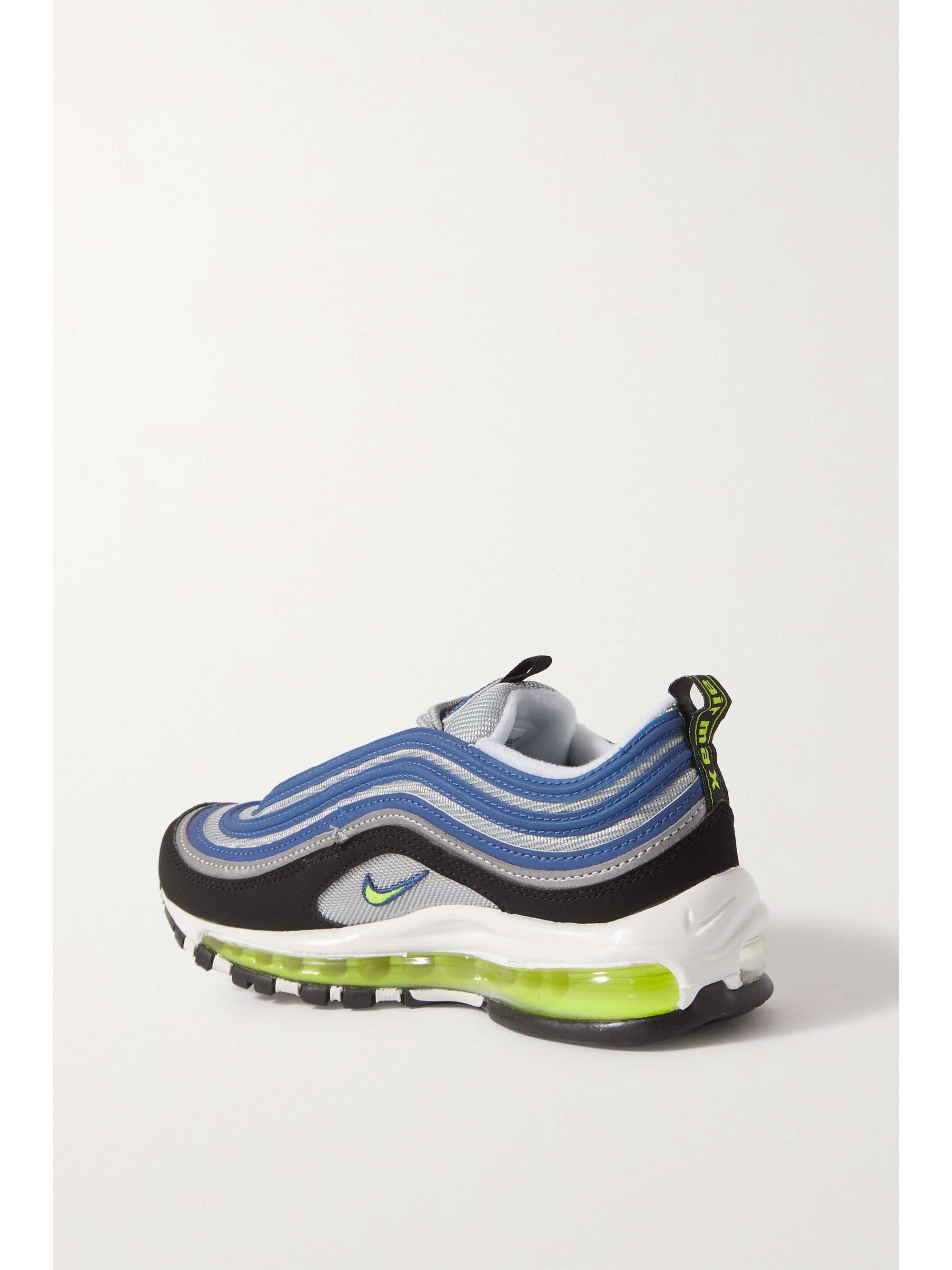 NIKE Air Max 97 nubuck and metallic mesh sneakers | NET-A-PORTER