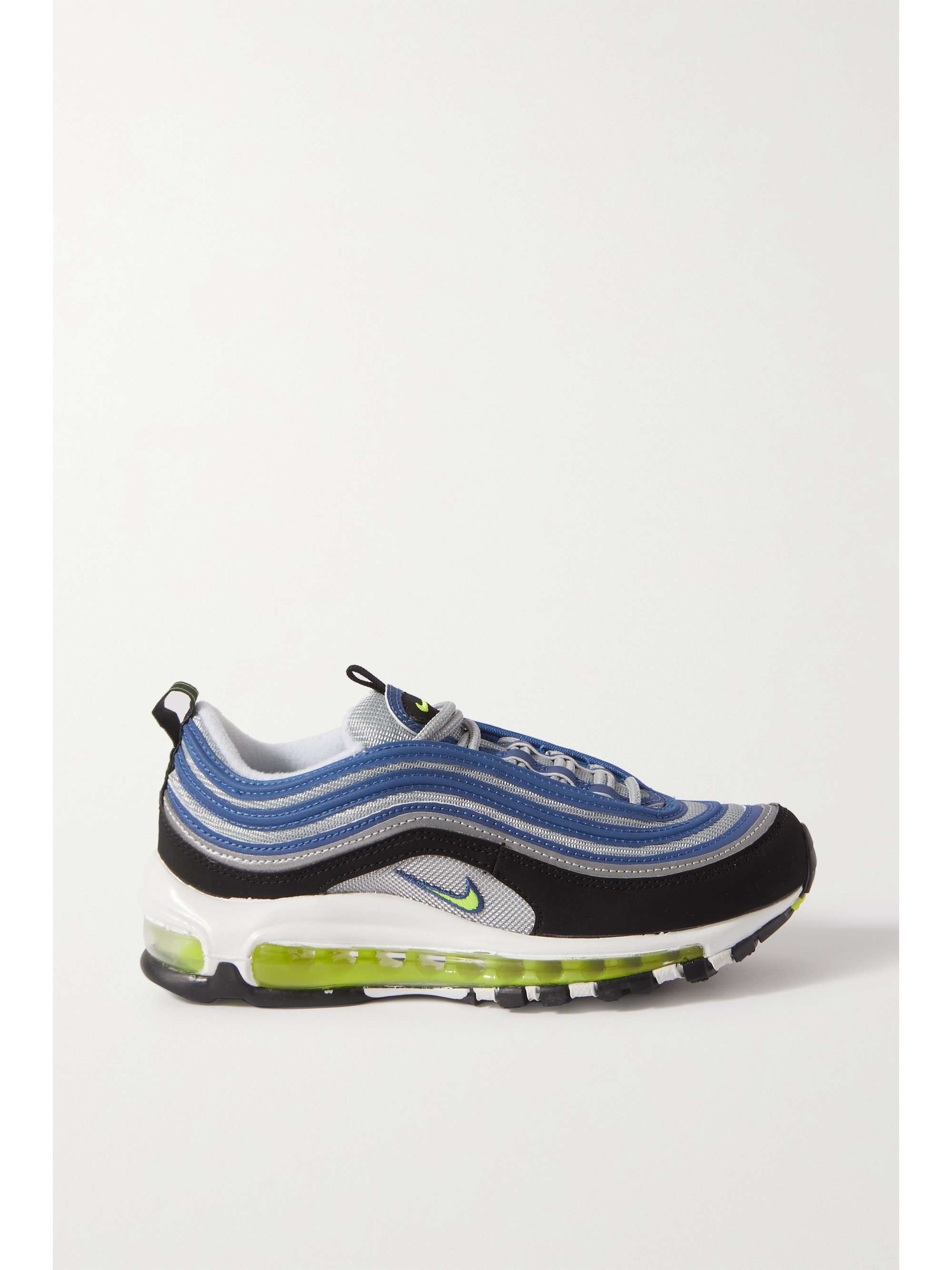 Nike - Air Max 97 Nubuck and Metallic Mesh Sneakers - Blue - US6.5 - Net A Porter