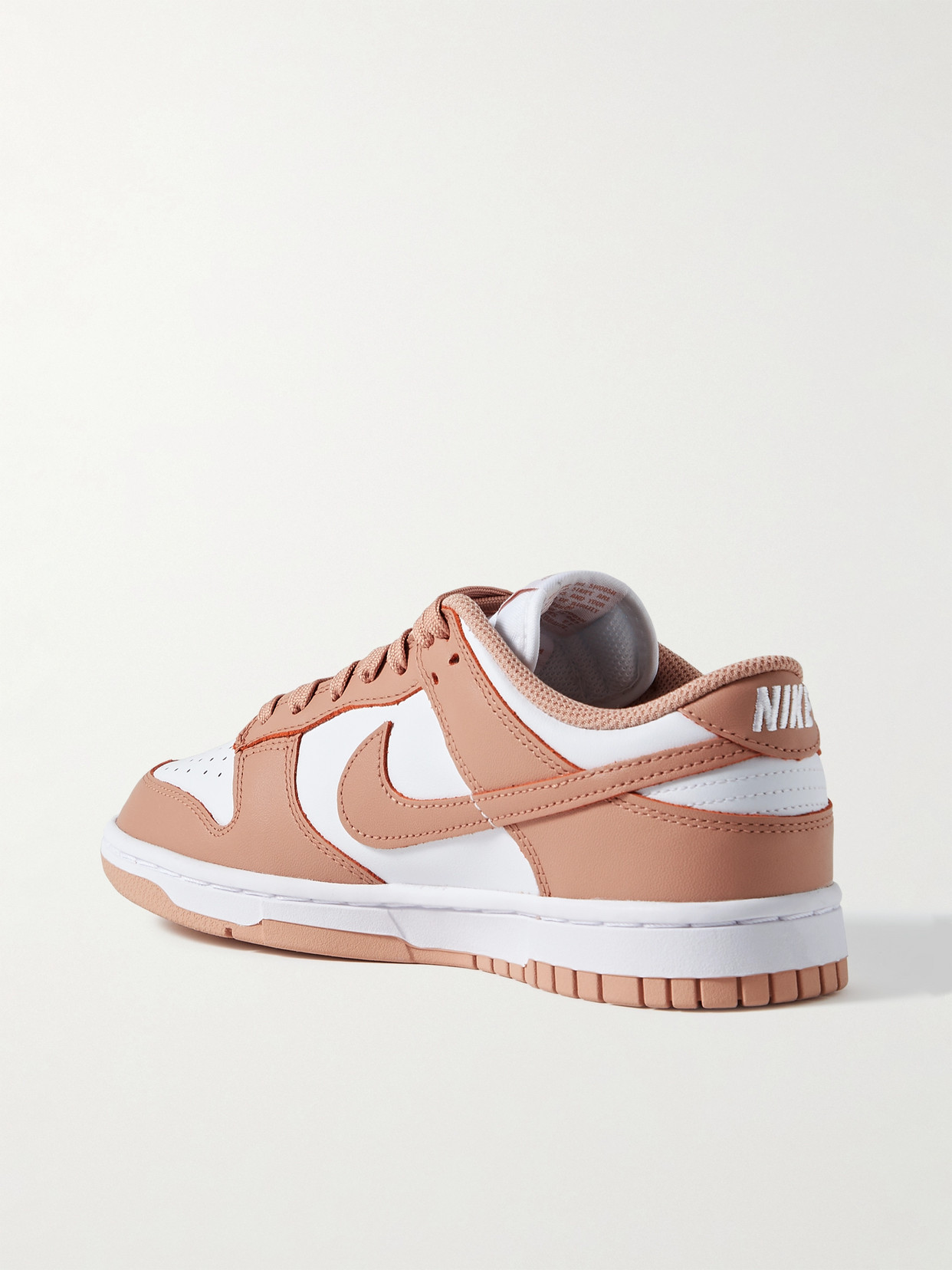 Shop Nike Dunk Low Leather Sneakers In Pink