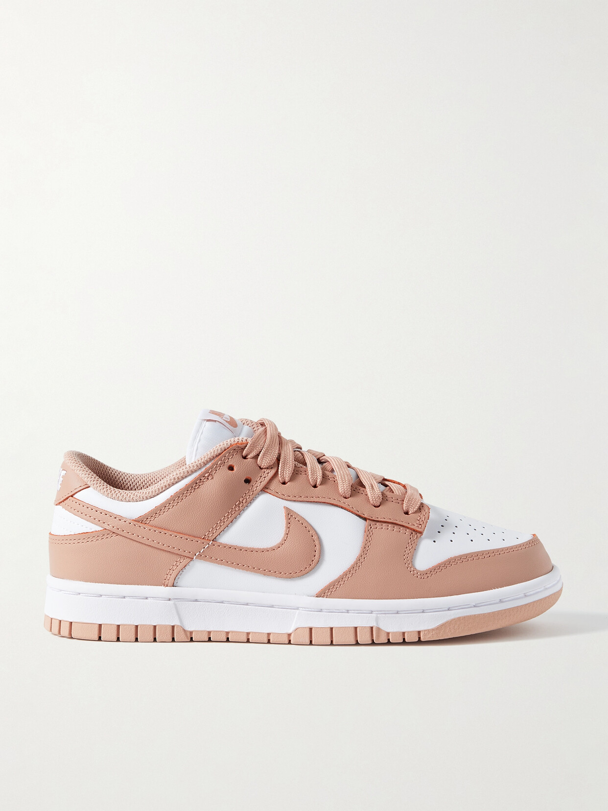 Nike Dunk Low Leather Sneakers In Pink