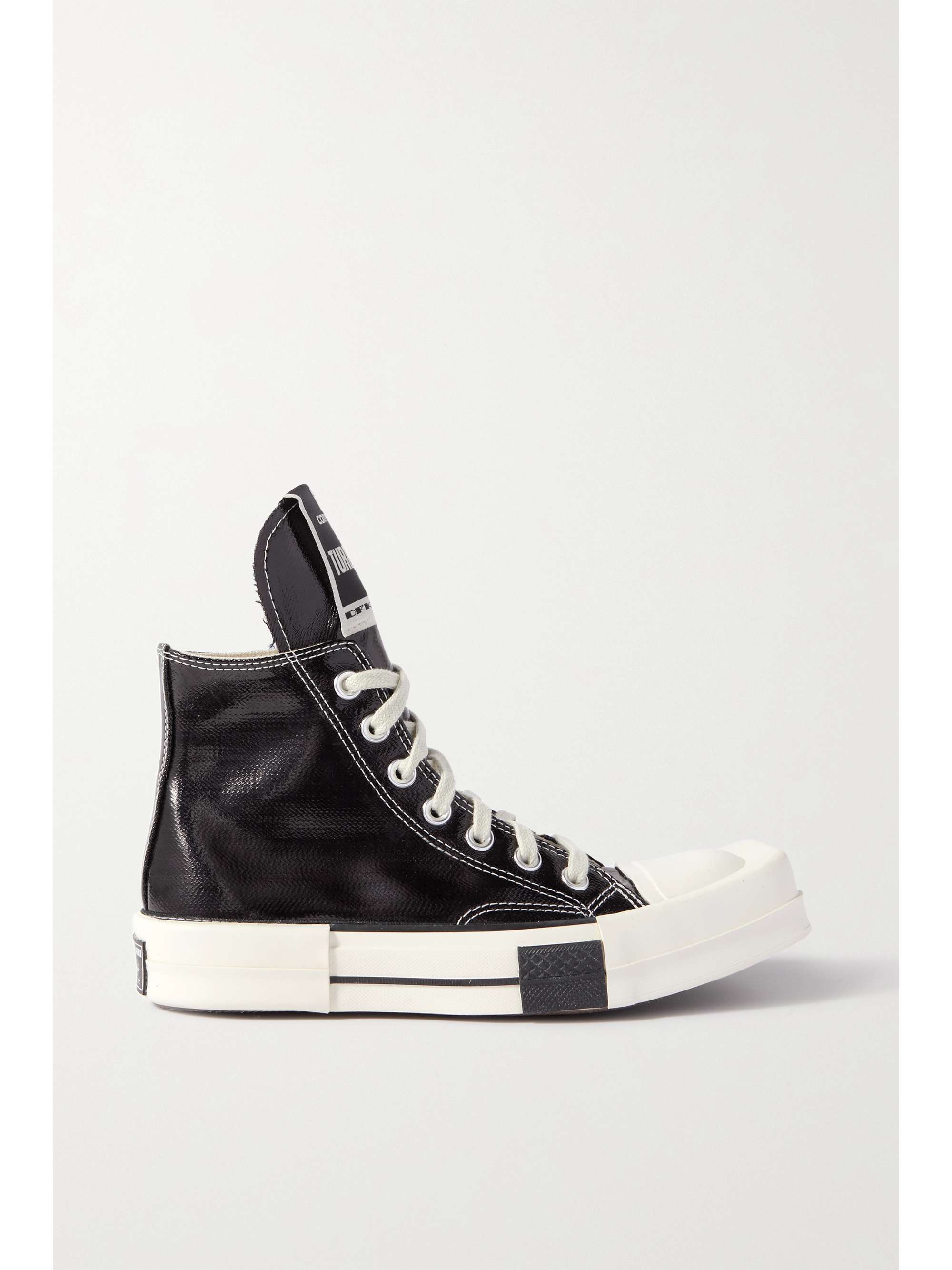 Rick Owens - + Converse + Drkshdw Turbodrk Chuck 70 Coated-canvas High-Top Sneakers - Black - UK6.5 - Net A Porter