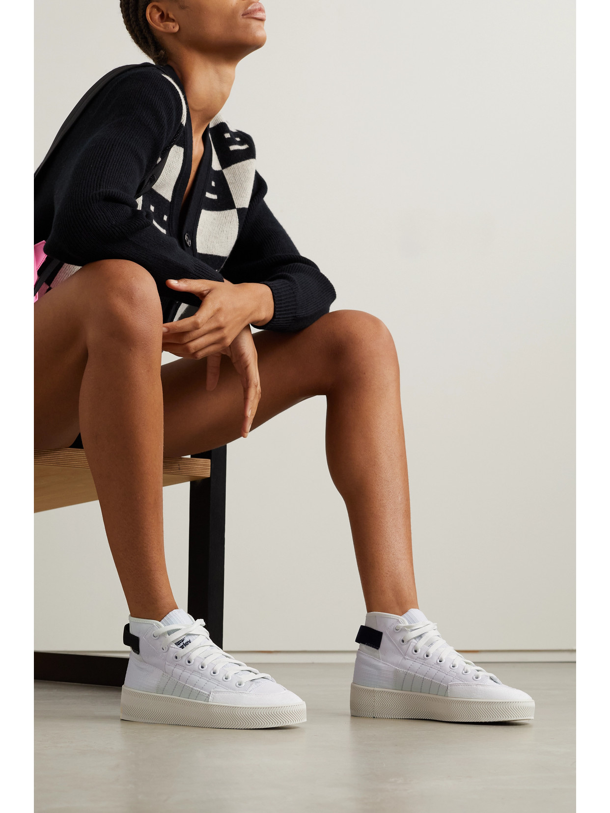 Adidas Originals + Parley Nizza Canvas, Ripstop And Faux Suede High-top Sneakers In White