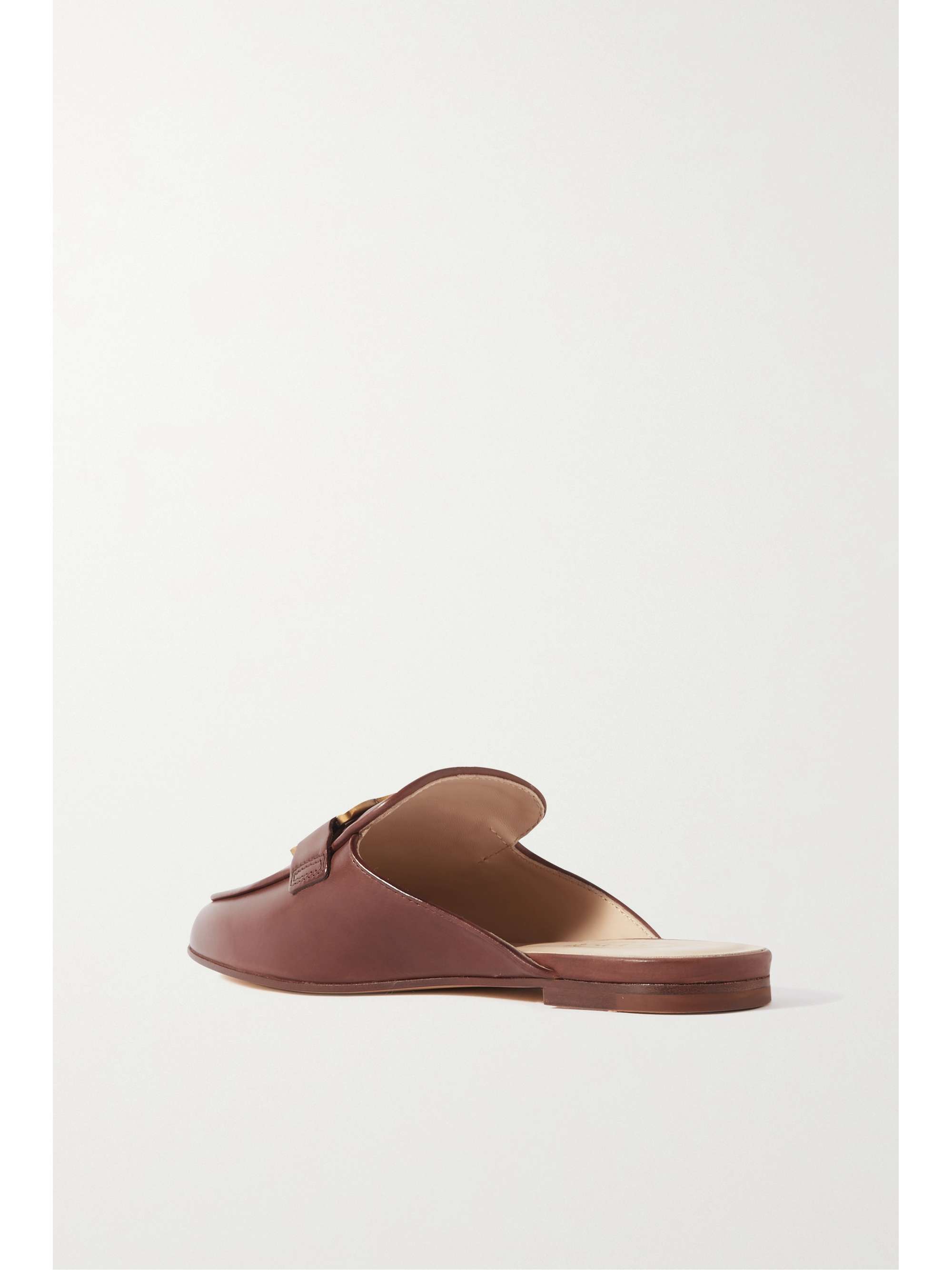 TOD'S Embellished leather slippers