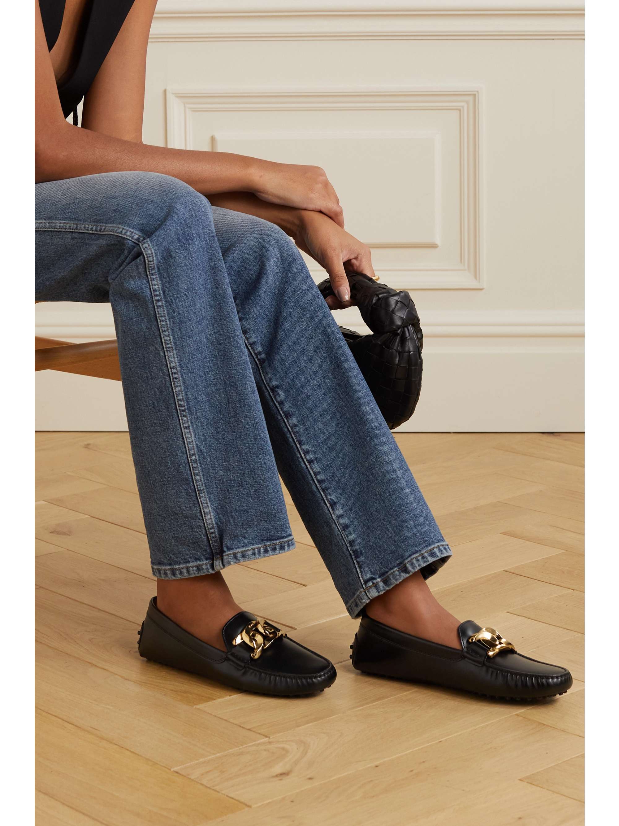 TOD'S Gommino snake-effect leather loafers