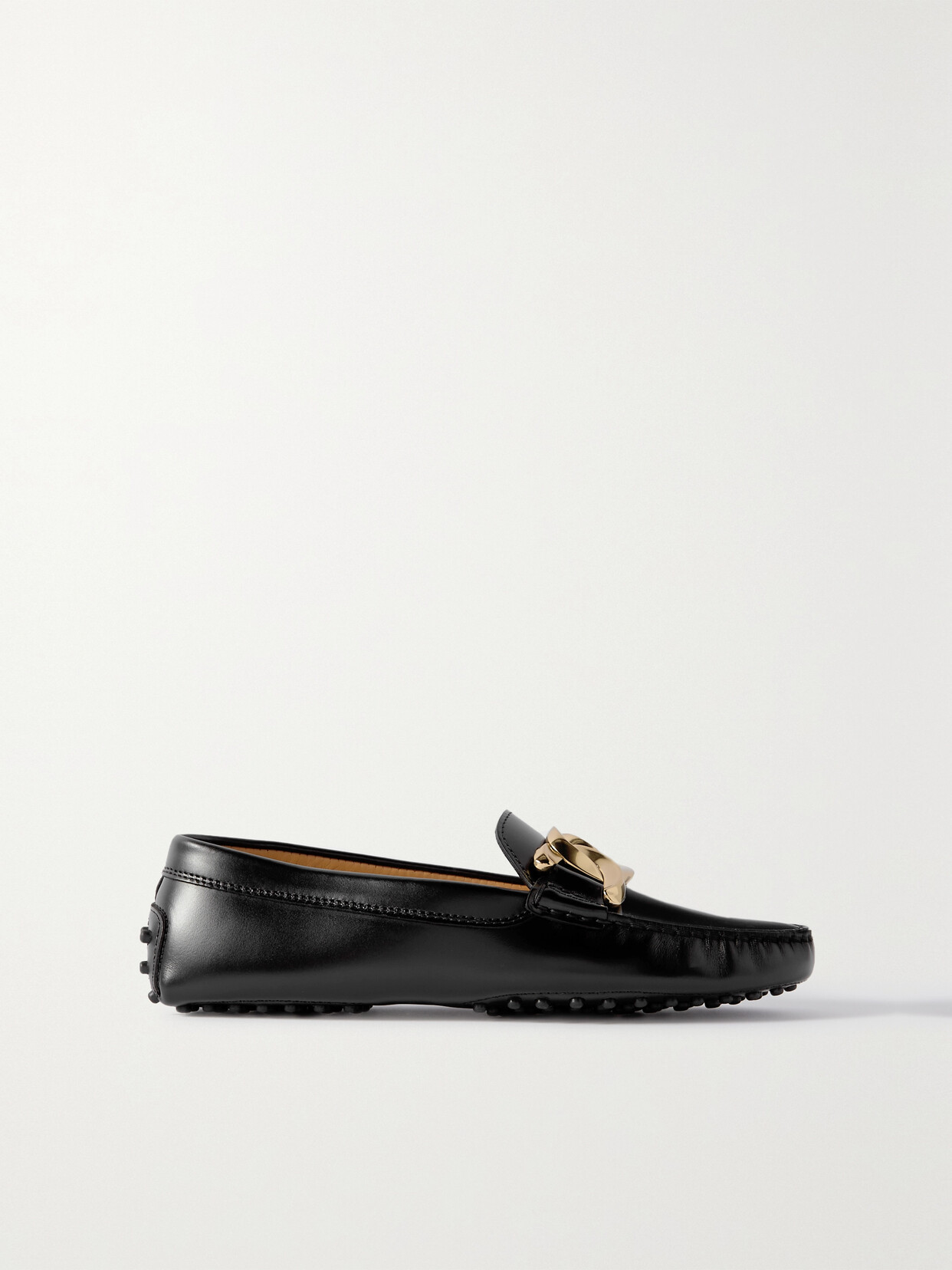 Tod's - Gommino Embellished Leather Loafers - Black