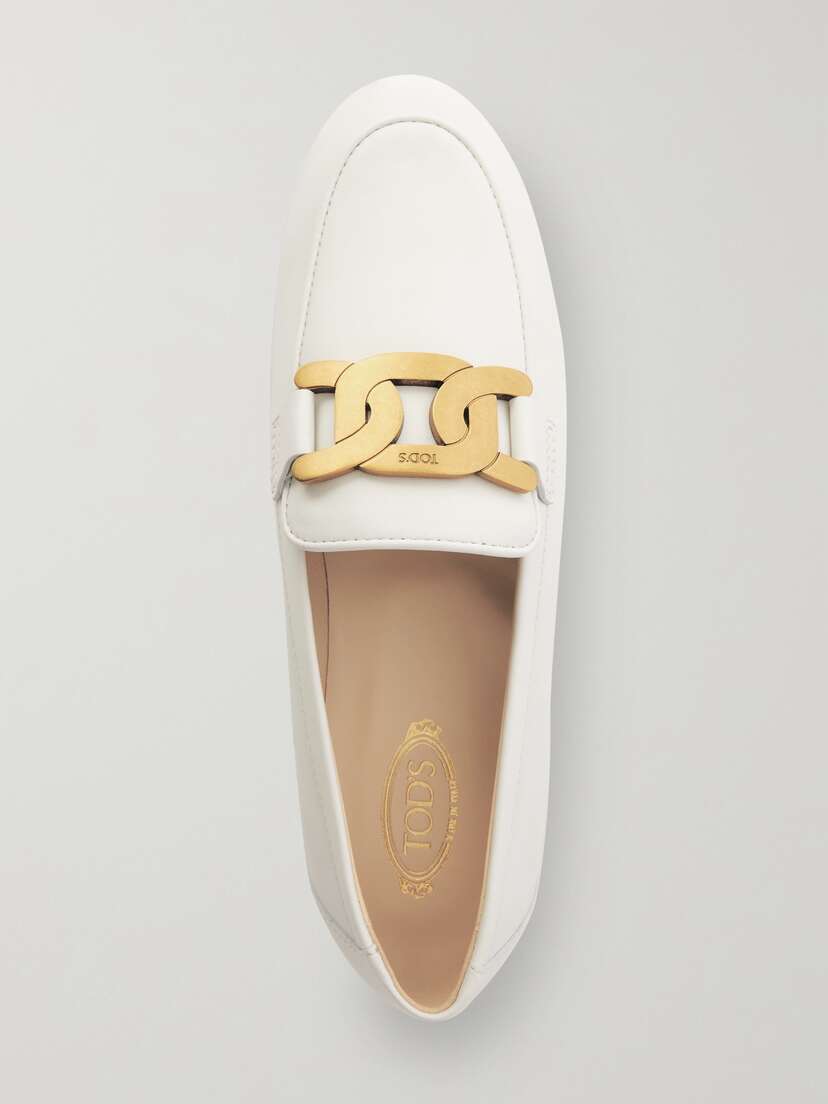 Tod's Kate Embellished Leather Loafers