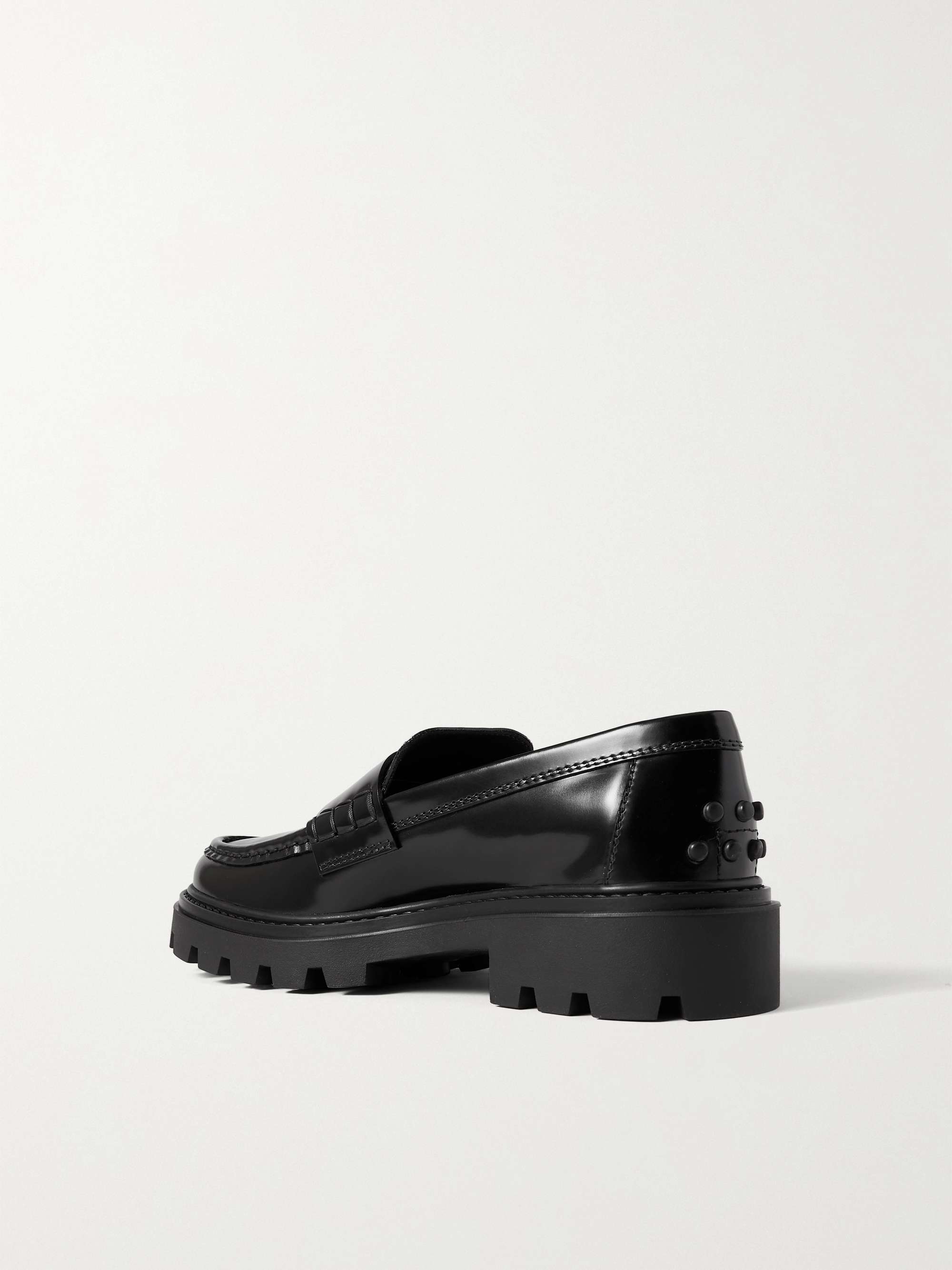 TOD'S Gomma Pesante glossed-leather loafers
