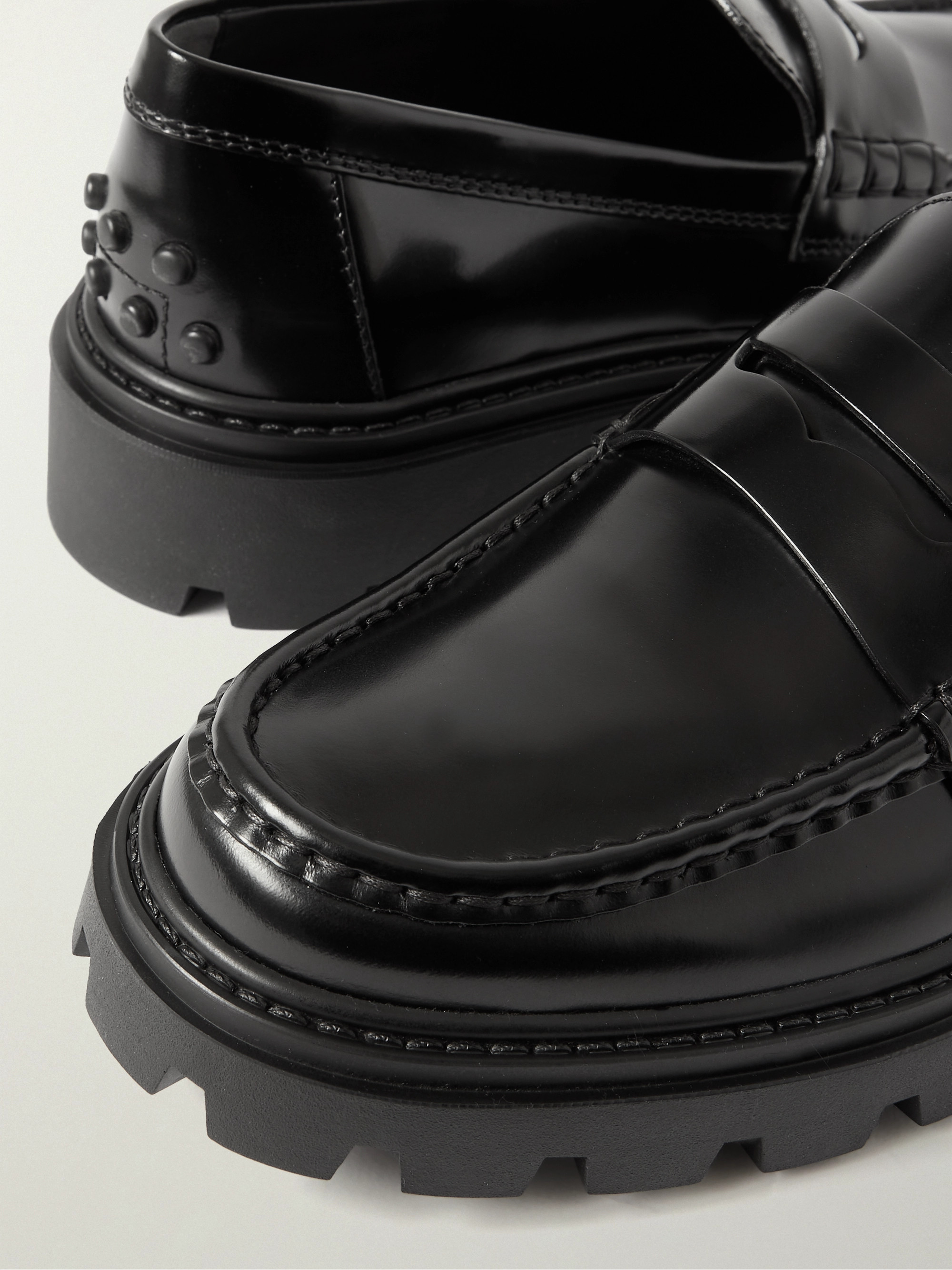 Tod's - Gomma Pesante glossed-leather loafers | Plush