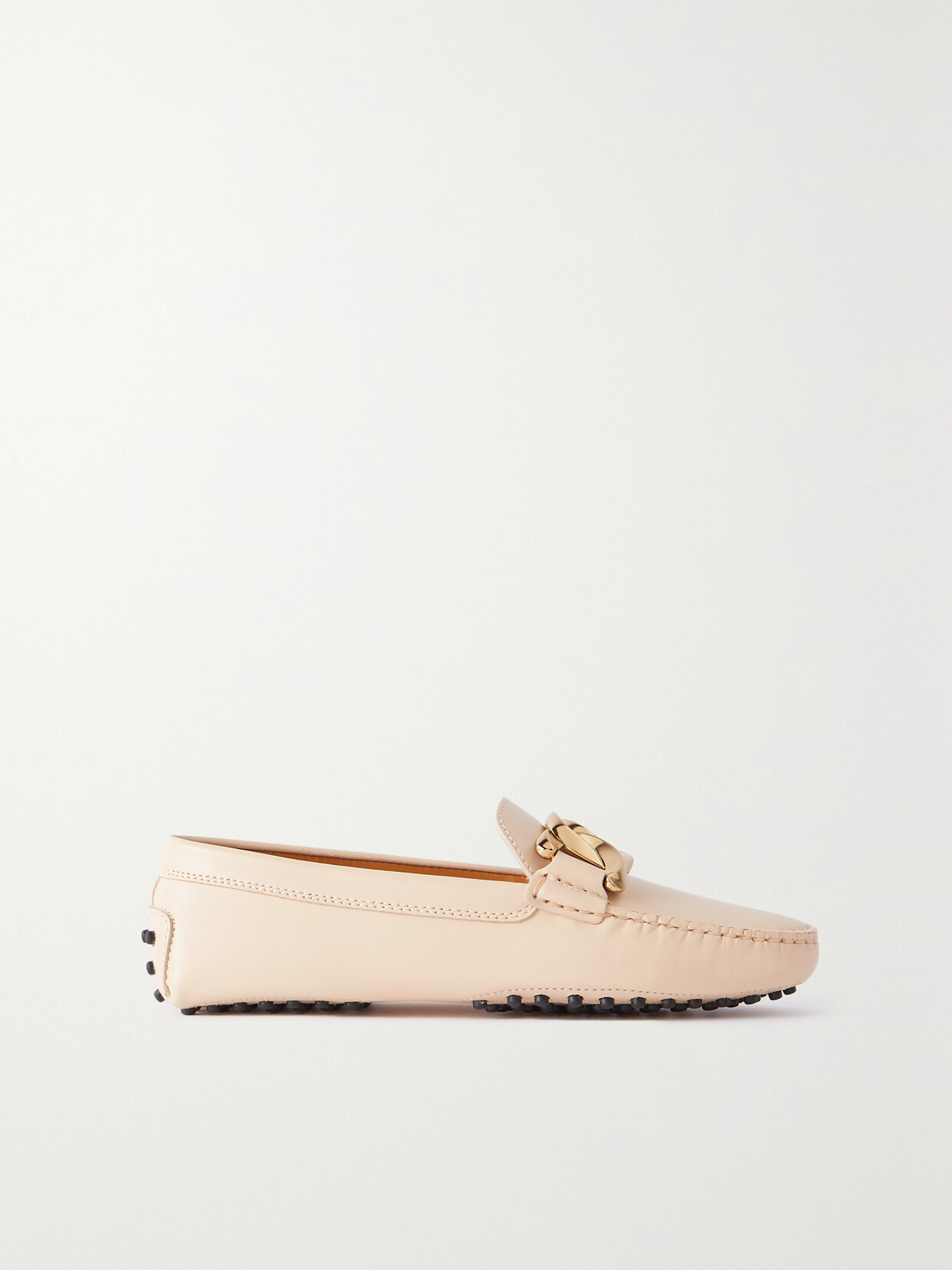 Tod's - Gommino Embellished Leather Loafers - Neutrals